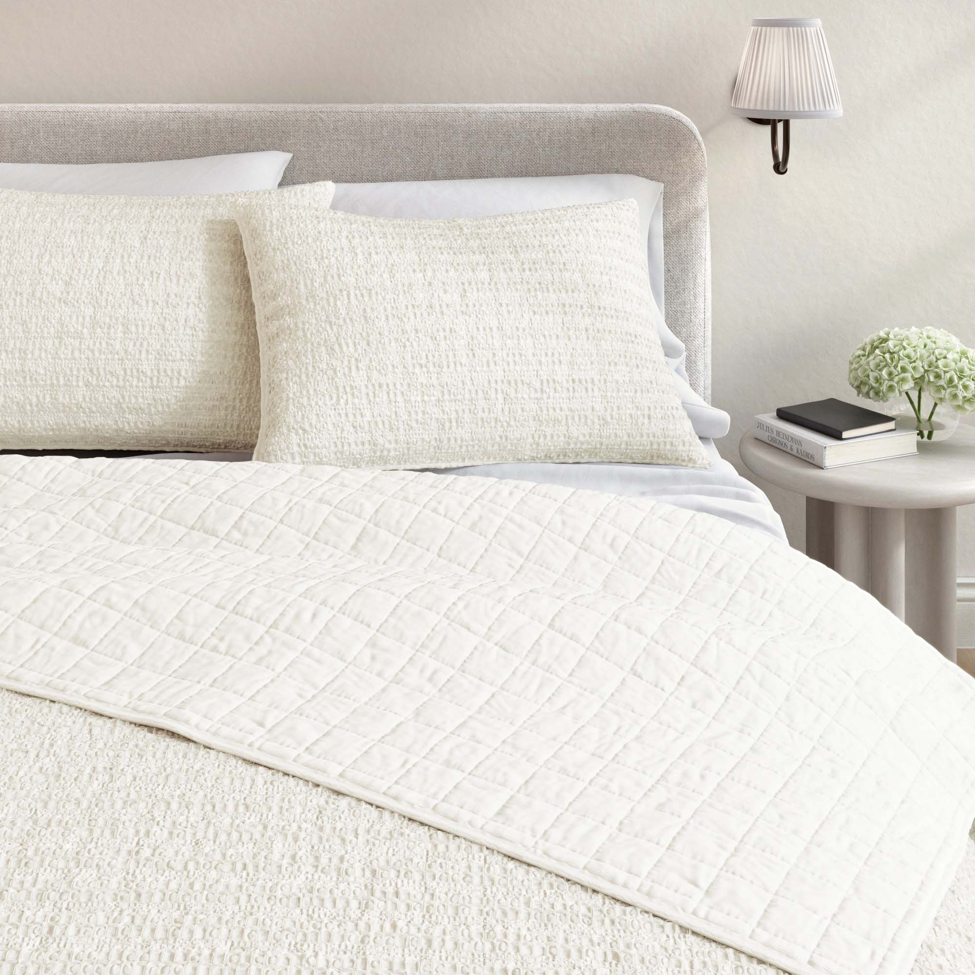 100% Cotton Honeycomb Waffle Garment Washed Quilt Set - Genevieve Collection - Image 10