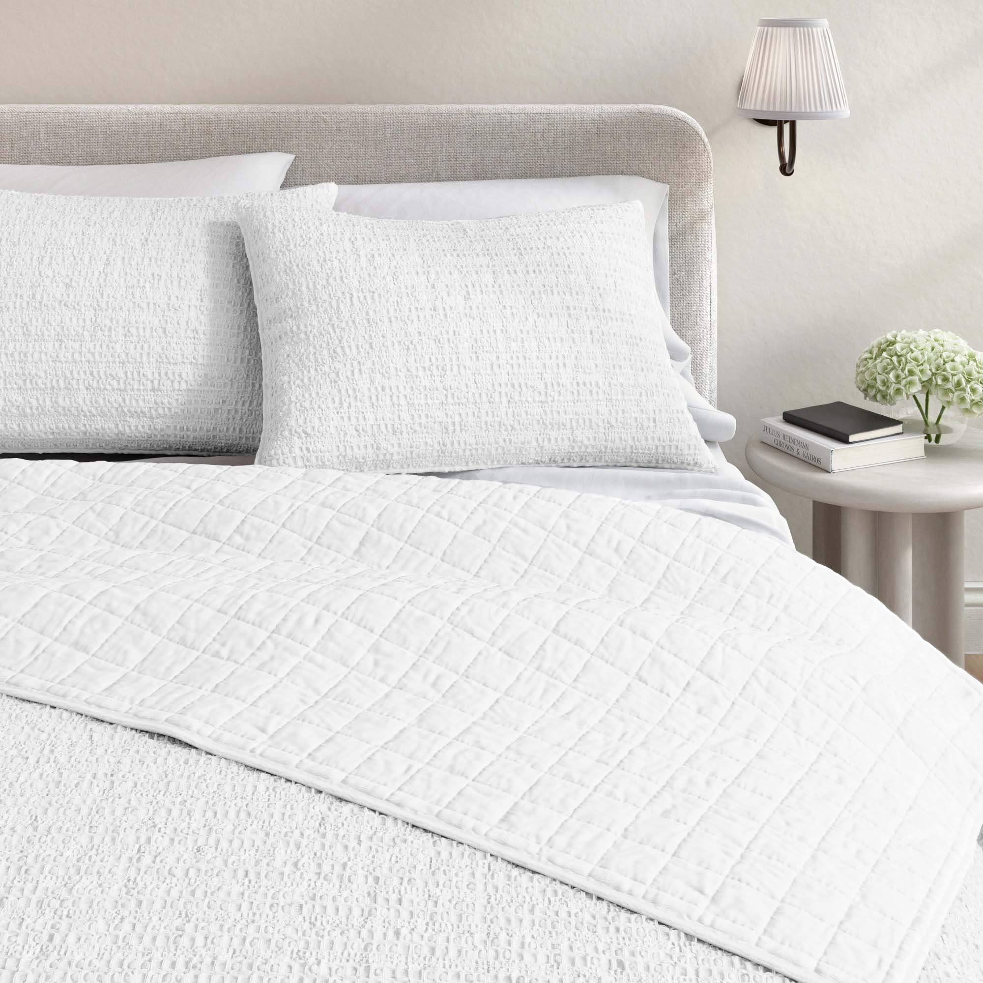 100% Cotton Honeycomb Waffle Garment Washed Quilt Set - Genevieve Collection - Image 3