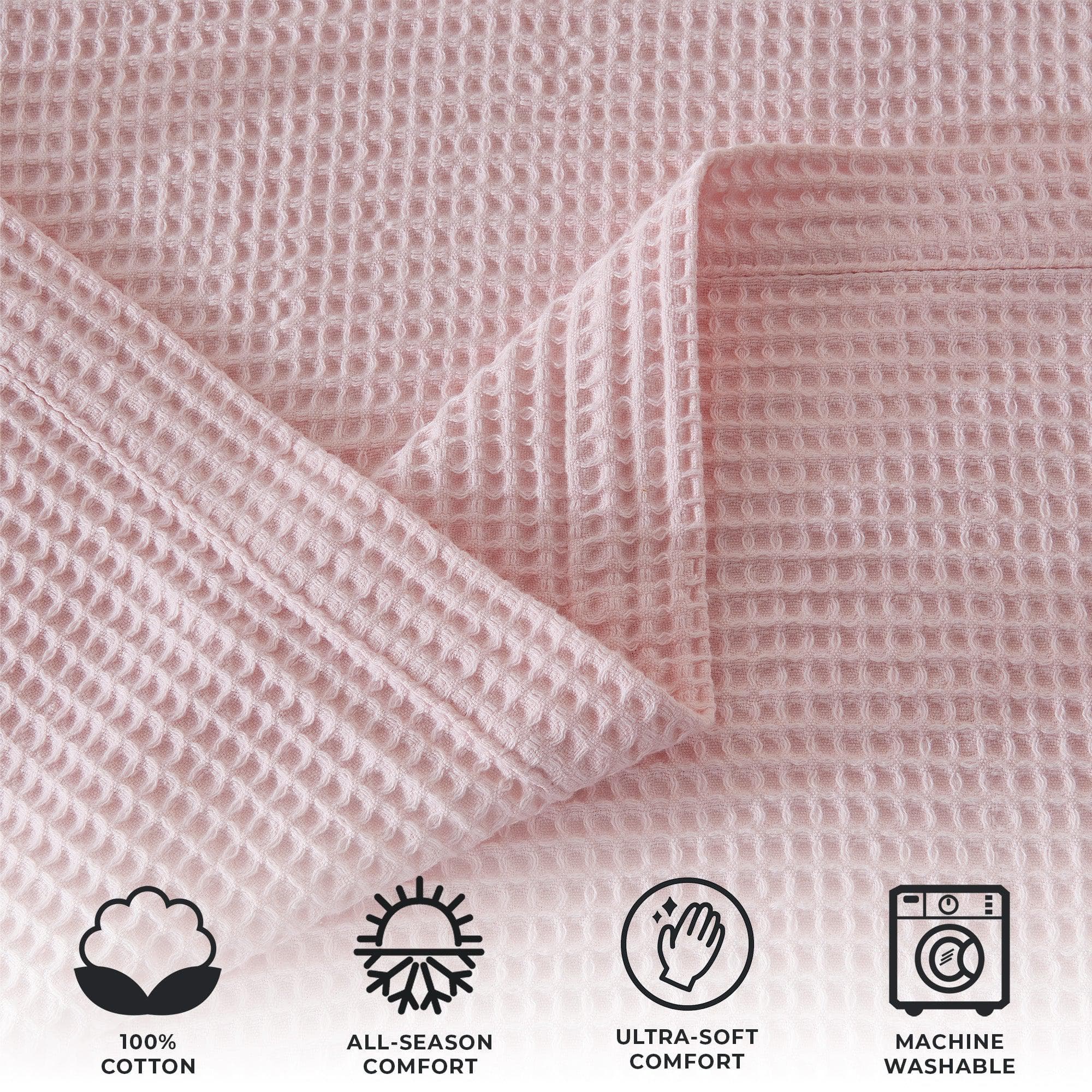 100% Cotton Waffle Weave Blanket - Mikala Collection - Image 4