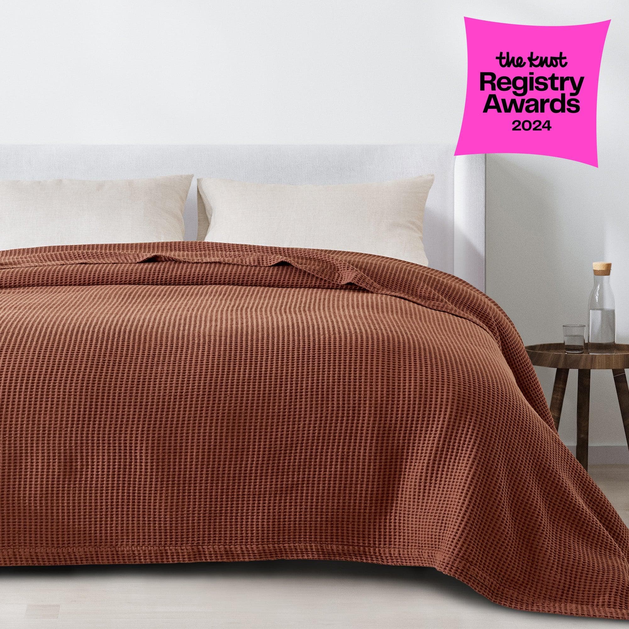 100% Cotton Waffle Weave Blanket - Mikala Collection - Image 46