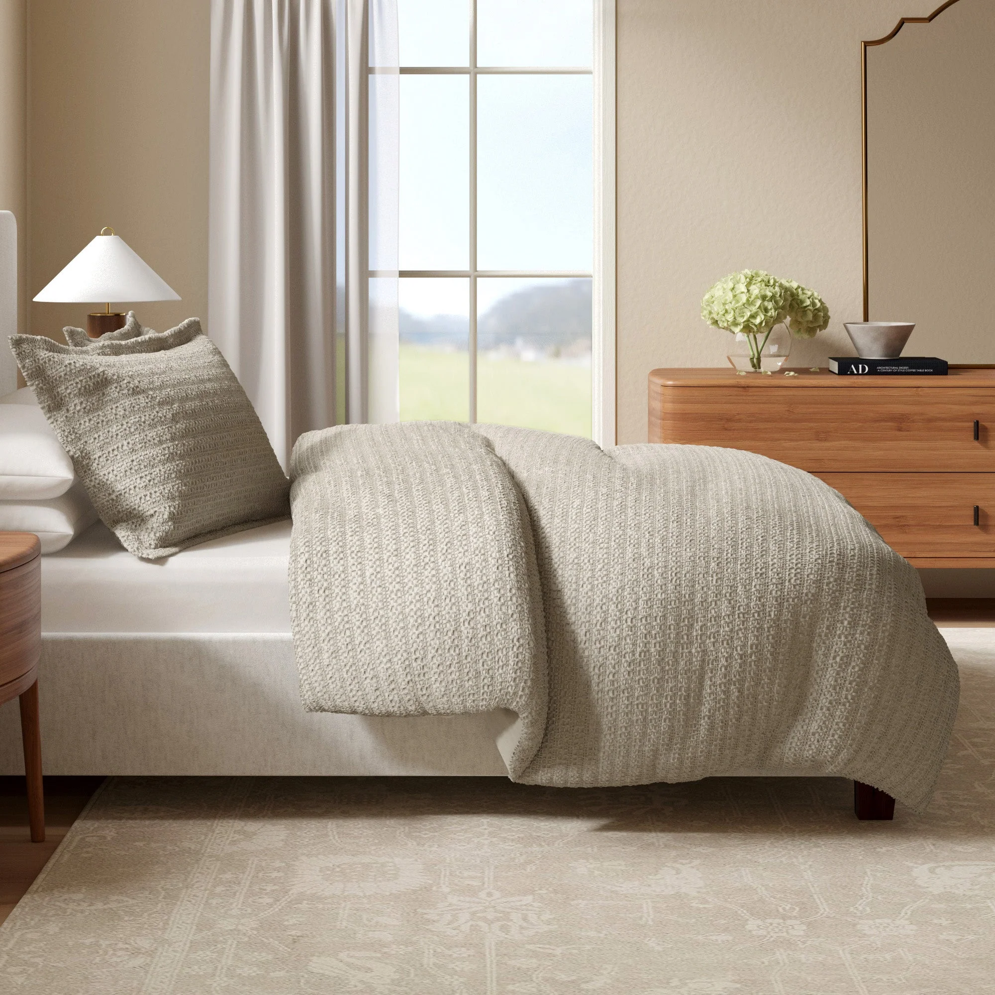 100% Cotton Waffle Weave Duvet Set - Mattea Collection - Image 13