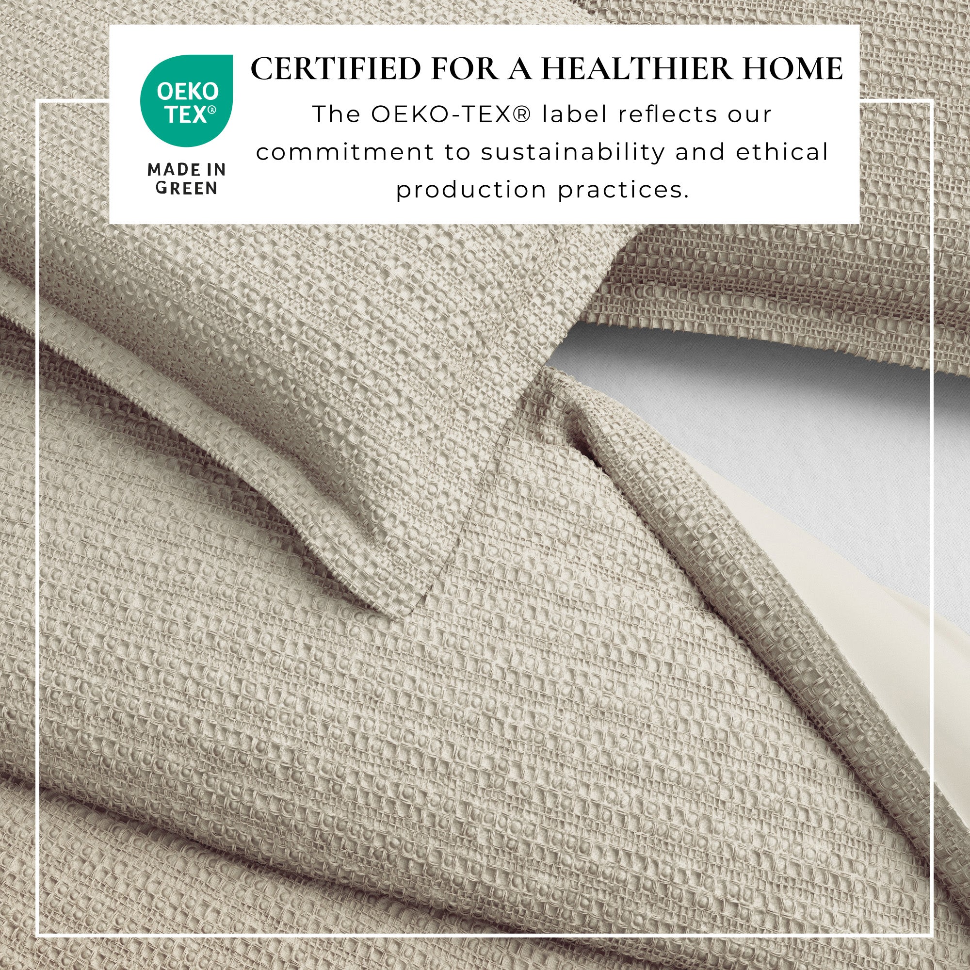 100% Cotton Waffle Weave Duvet Set - Mattea Collection - Image 14