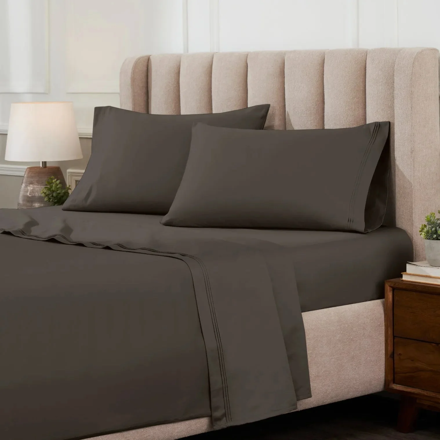 1000 Thread Count Egyptian Cotton Sateen Extra-Deep Sheet Set - Image 6