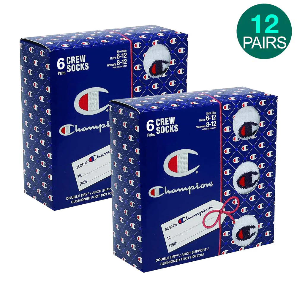 12-Pack Champion Crew Socks - Image 5