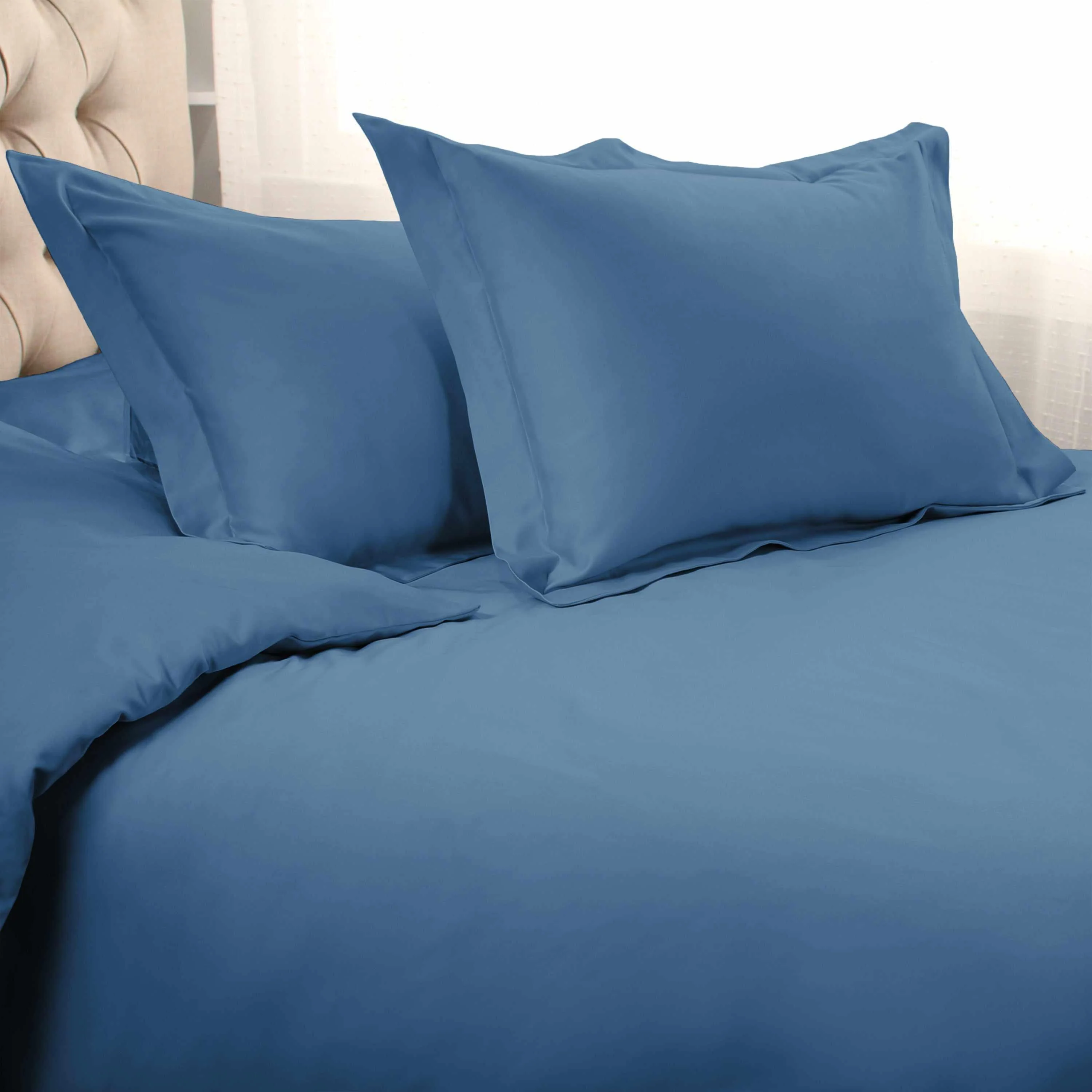 1500 Thread Count Egyptian Cotton Solid Duvet Cover Set - Image 8
