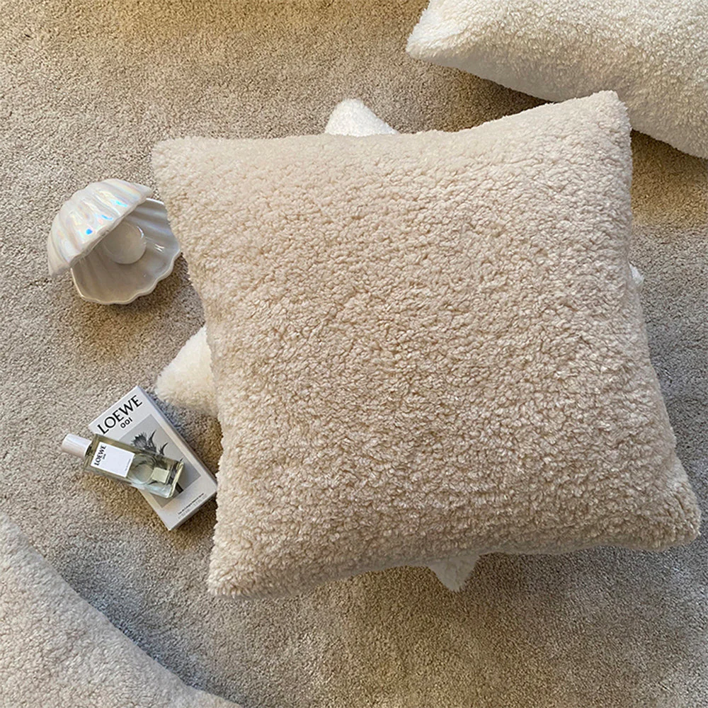 18"x18" Teddy Faux Fluffy Solid Color Pillows (With Insert) - Image 10
