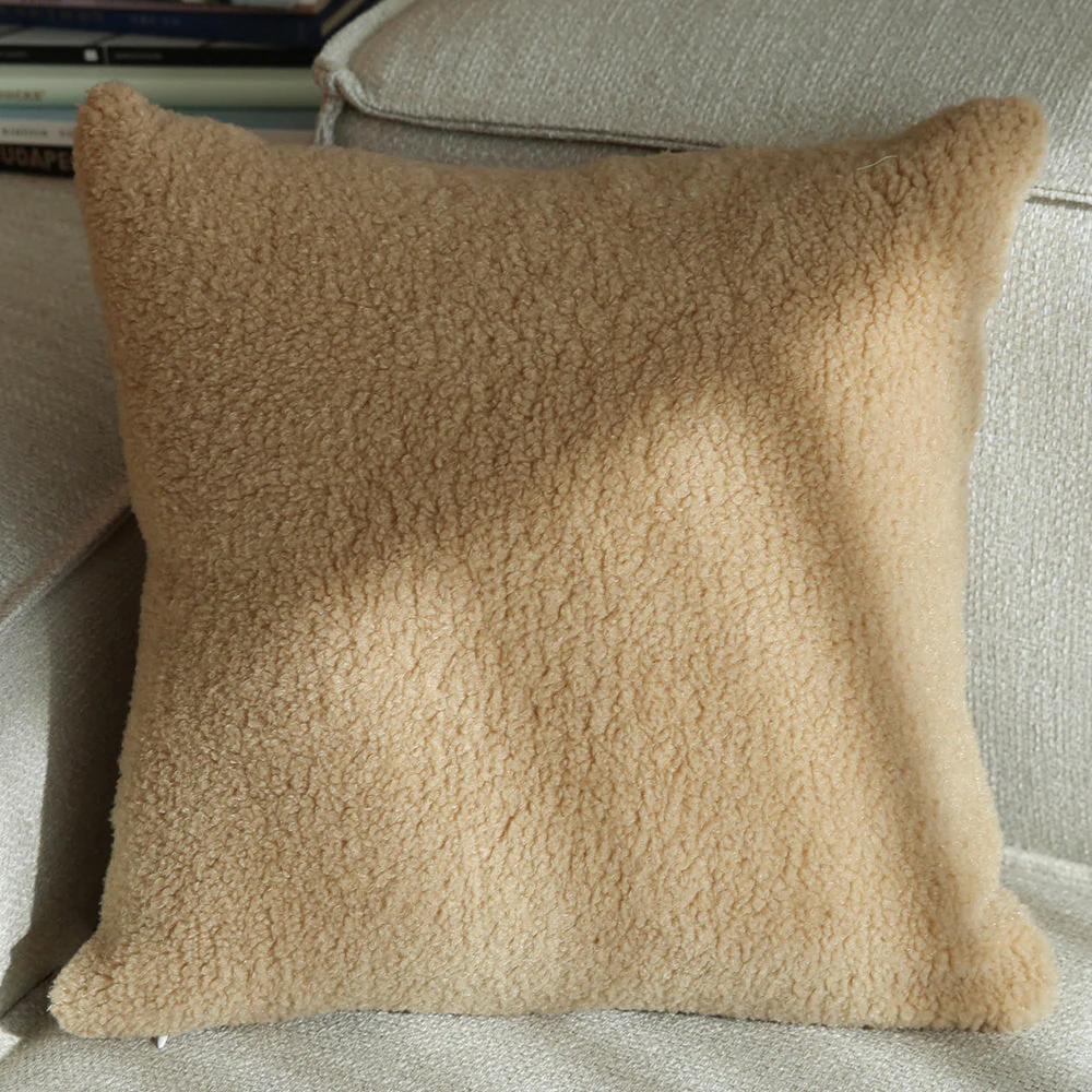 18"x18" Teddy Faux Fluffy Solid Color Pillows (With Insert) - Image 11