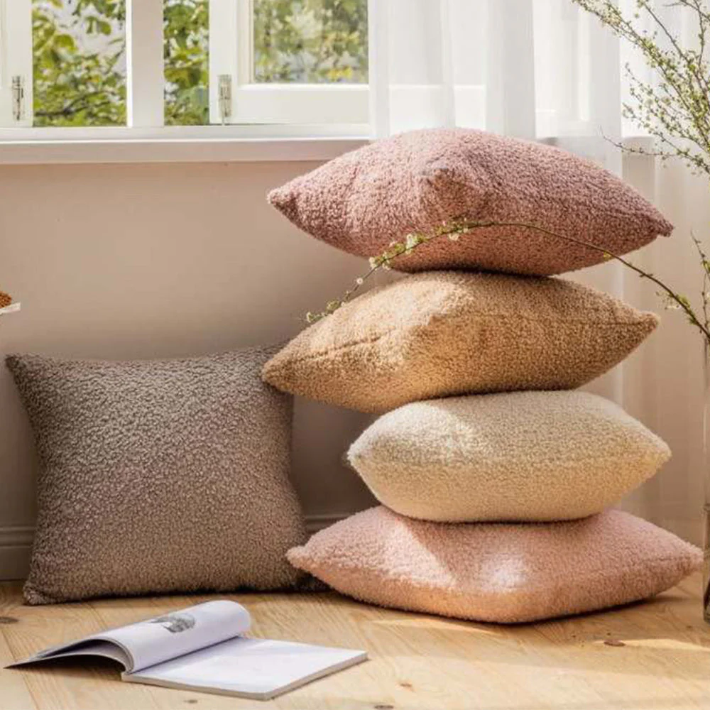 18"x18" Teddy Faux Fluffy Solid Color Pillows (With Insert) - Image 19