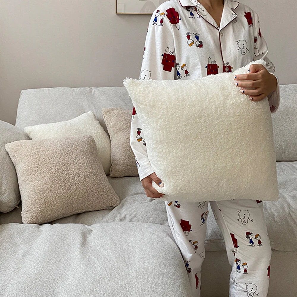 18"x18" Teddy Faux Fluffy Solid Color Pillows (With Insert) - Image 23