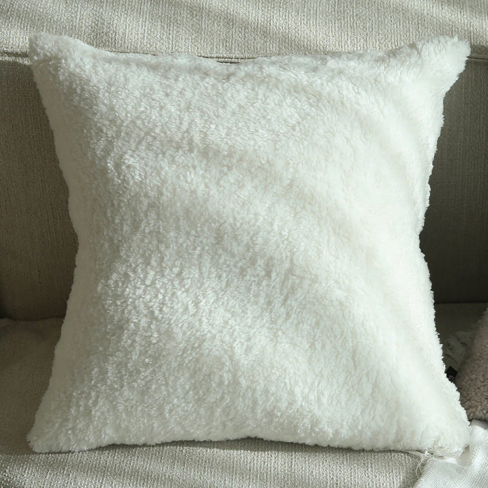 18"x18" Teddy Faux Fluffy Solid Color Pillows (With Insert) - Image 24
