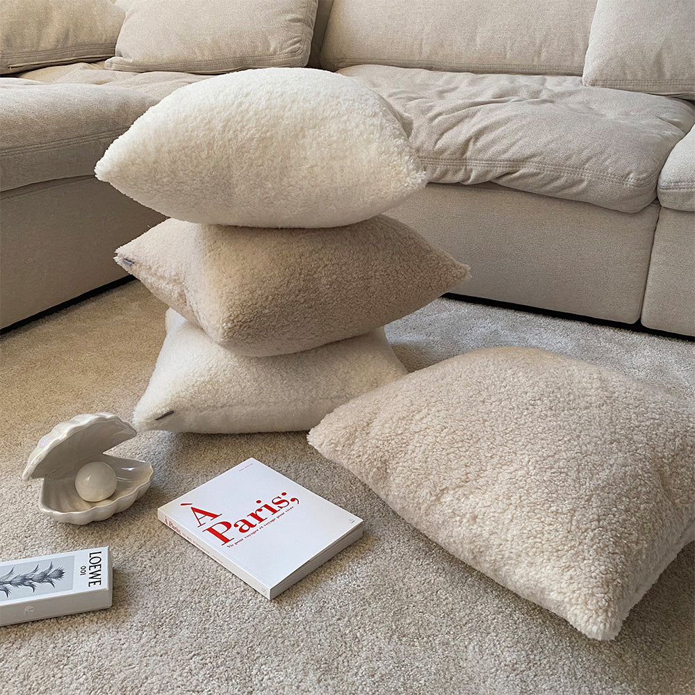18"x18" Teddy Faux Fluffy Solid Color Pillows (With Insert) - Image 32