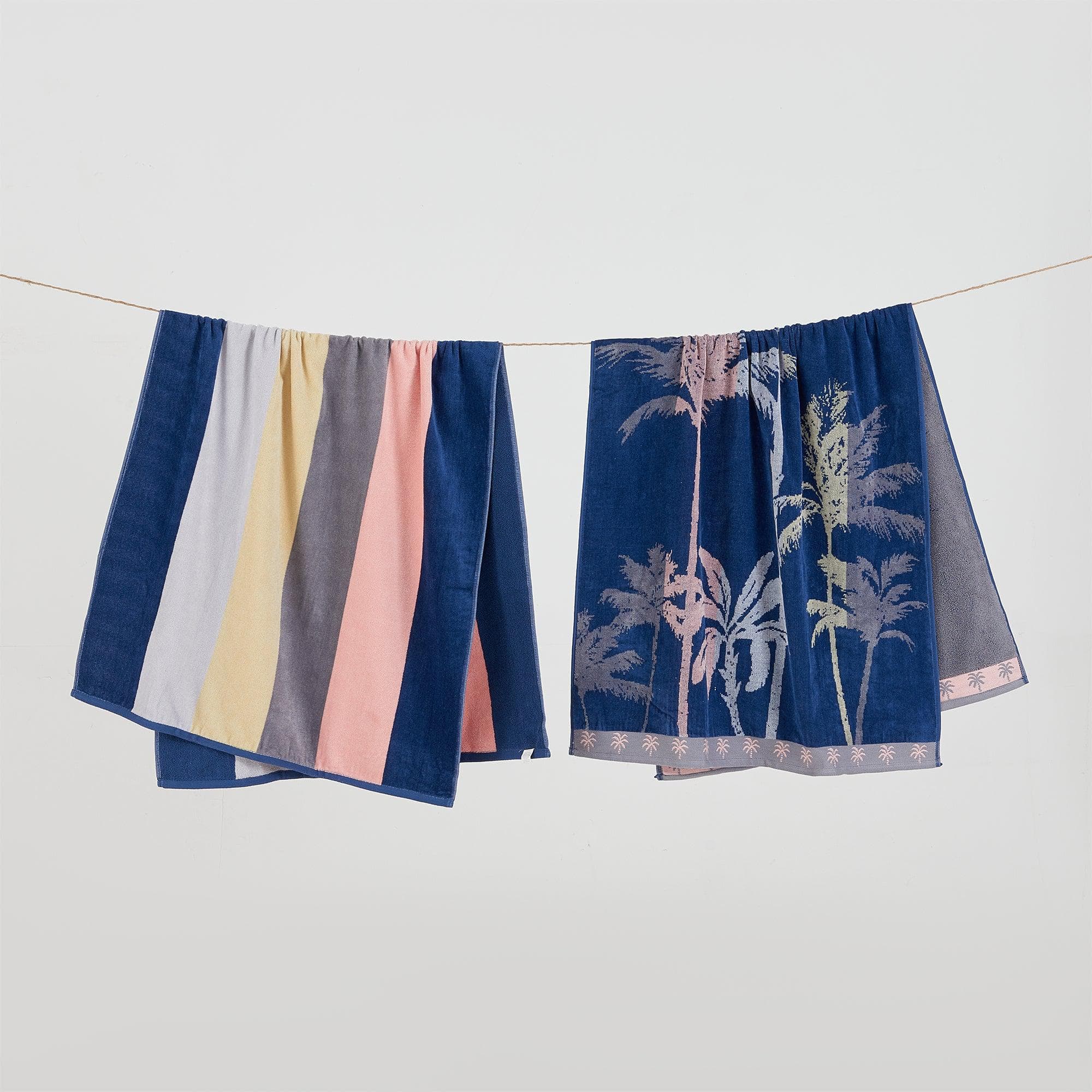 2 Pack 100% Cotton Jacquard Beach Towels - Playa Collection - Image 62