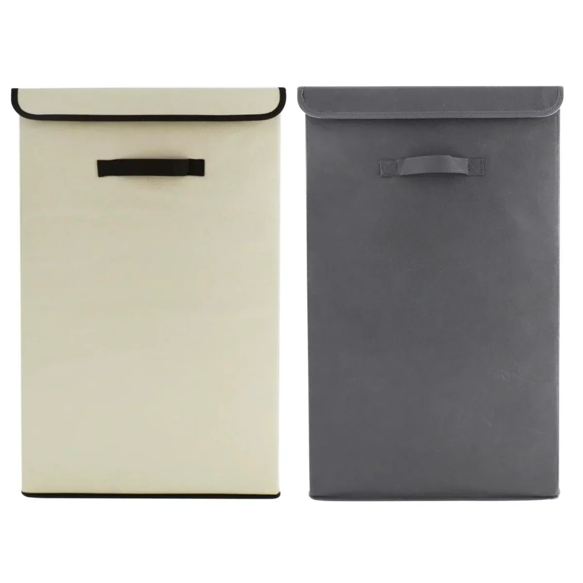2 Pack Large Laundry Basket, Waterproof, Freestanding Laundry Hamper, Collapsible Tall Clothes Hamper with Extended Handles for Clothes Toys in the Dorm and Family