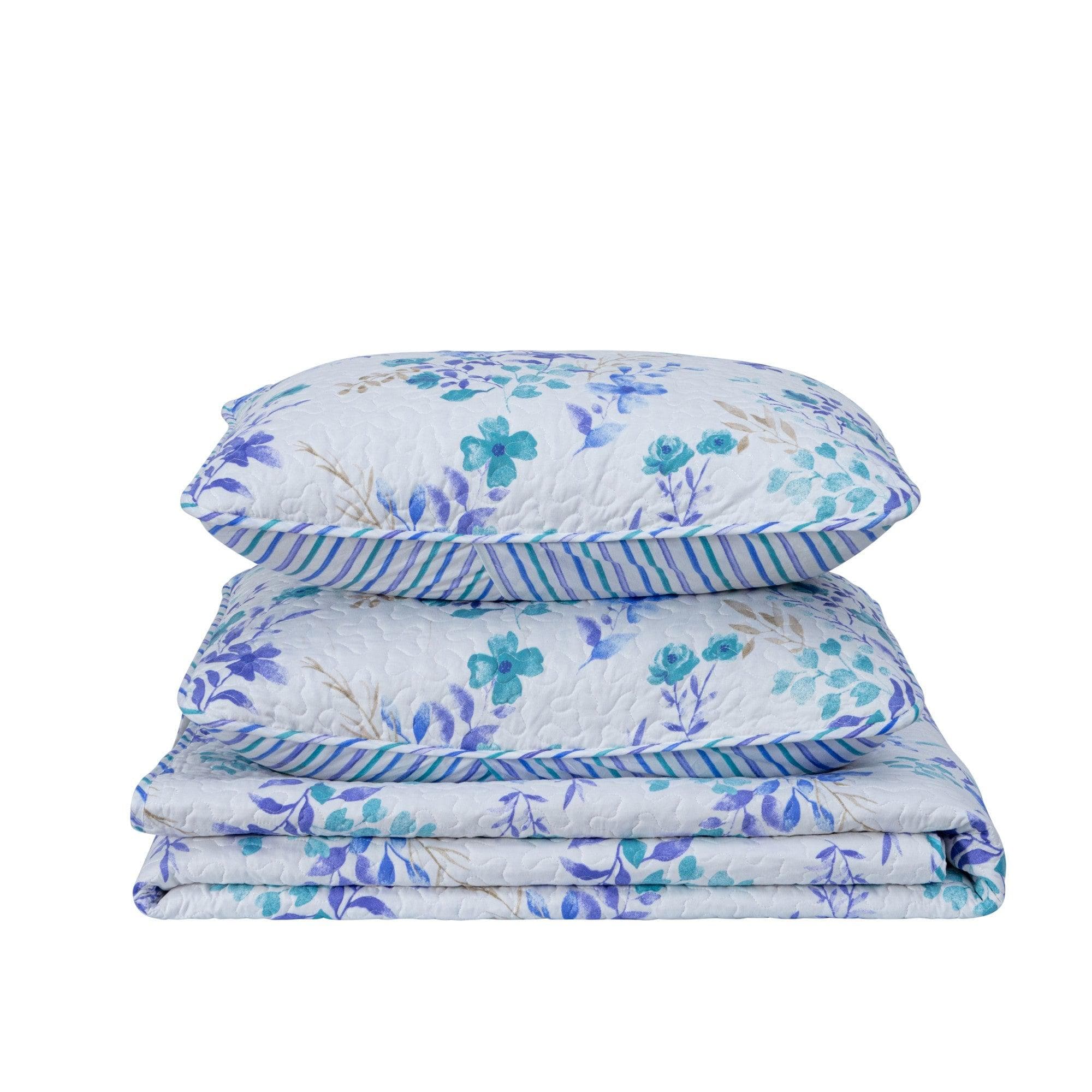 3-Piece Floral Quilt Set - April Morning - Image 3