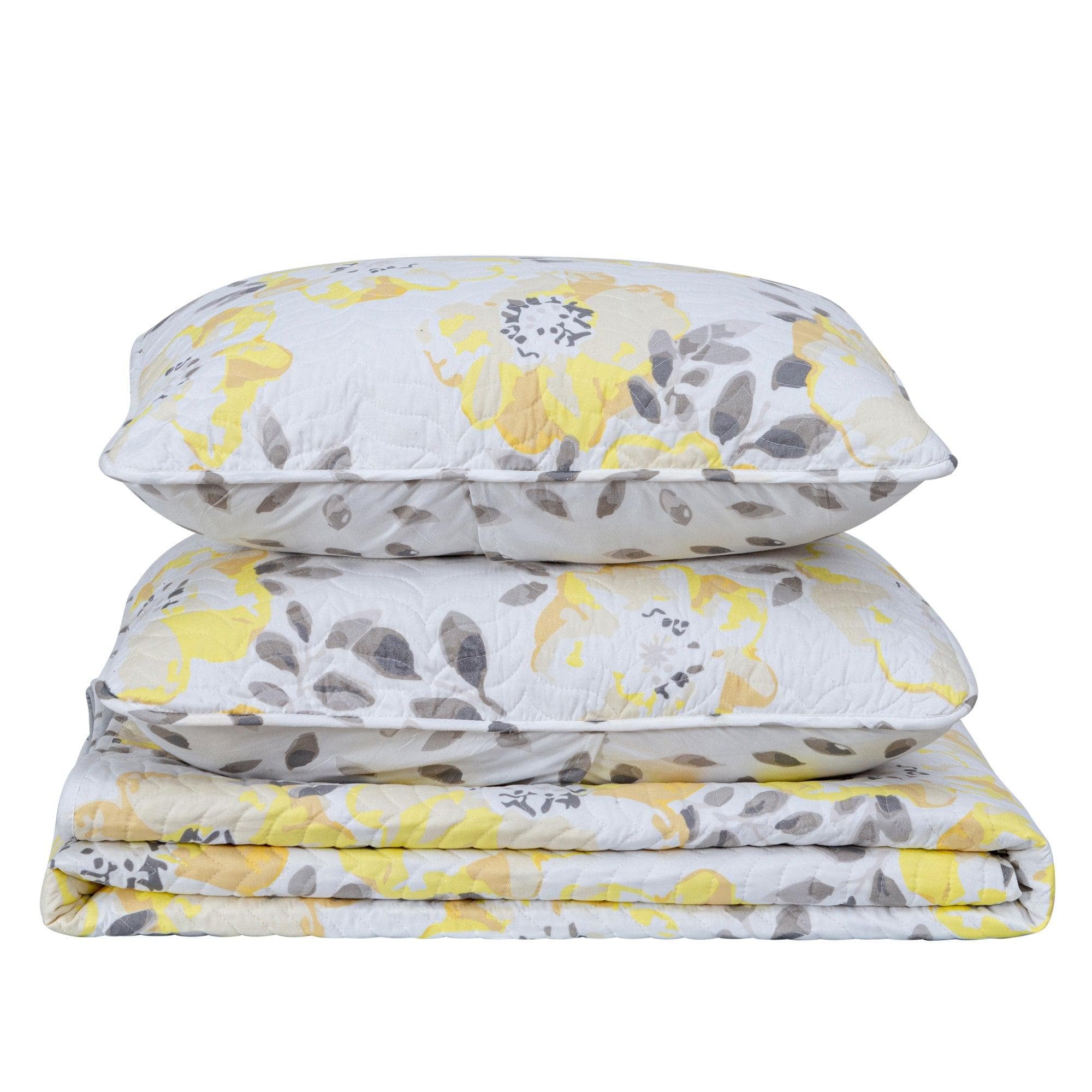3 Piece Floral Quilt Set - Helene Collection - Image 4