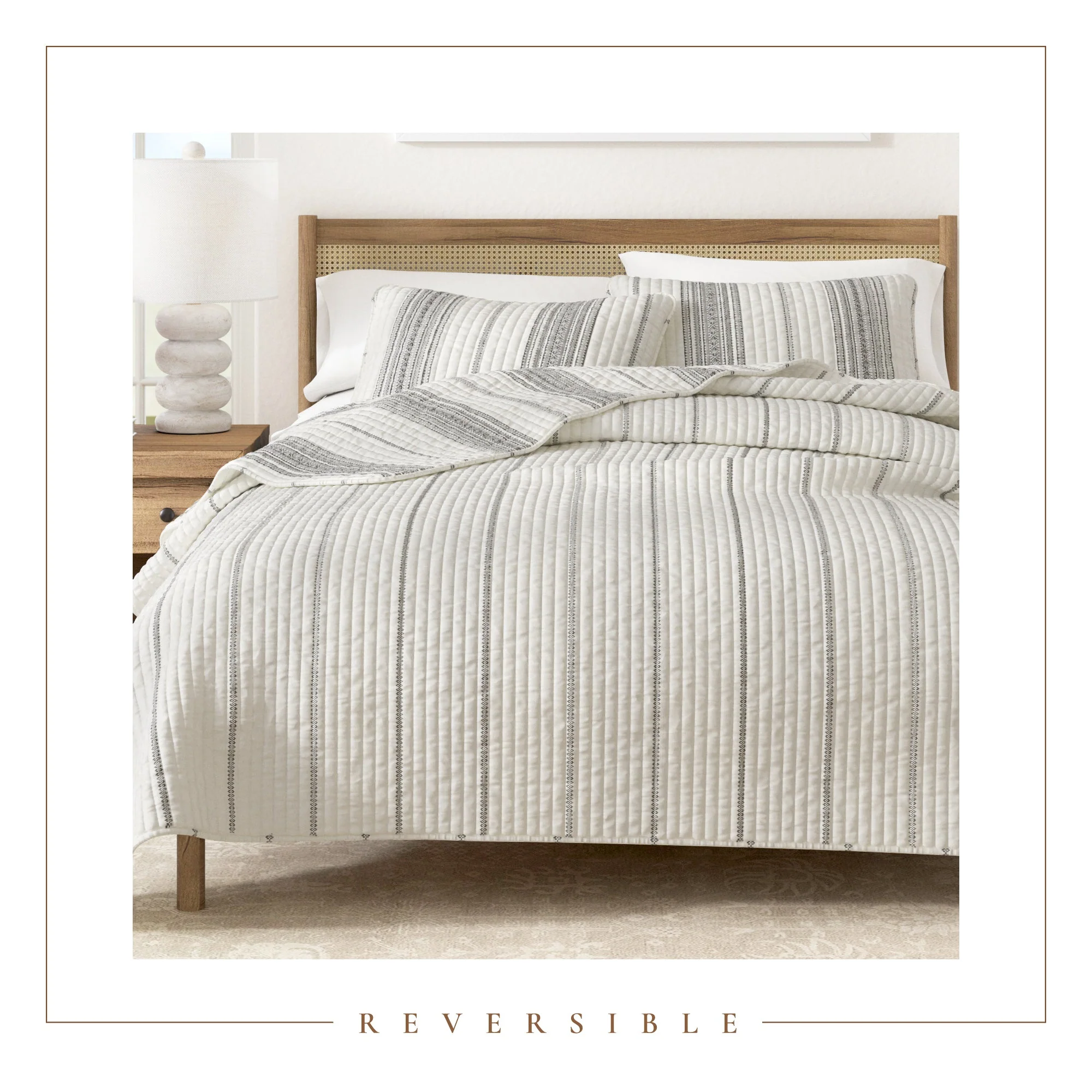 3-Piece Stripe Quilt - Wesley Collection - Image 9