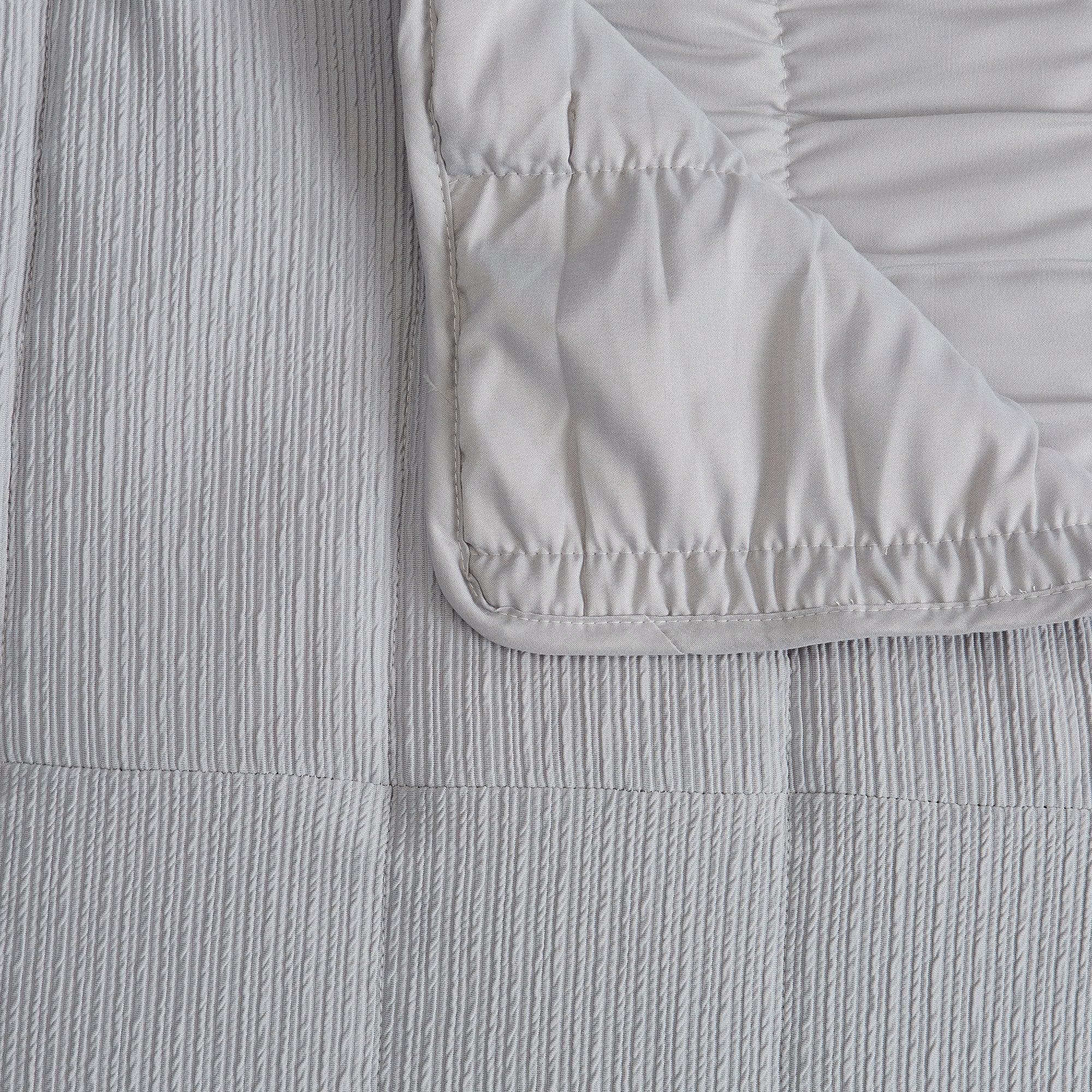 3 Piece Textured Striped Quilt Set - Ellie Collection - Image 14
