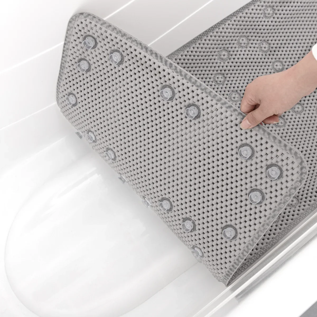 36 in. x 17 in. Non Skid Double Foam Bath Mat With 58 Suction Cups - 3 Colors - Image 14