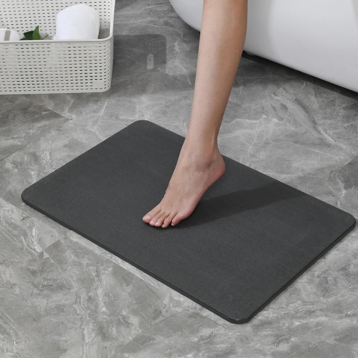 4 Colors! - 24'' x 15'' Diatomaceous Quick-Drying Stone Bath Mat - Image 10