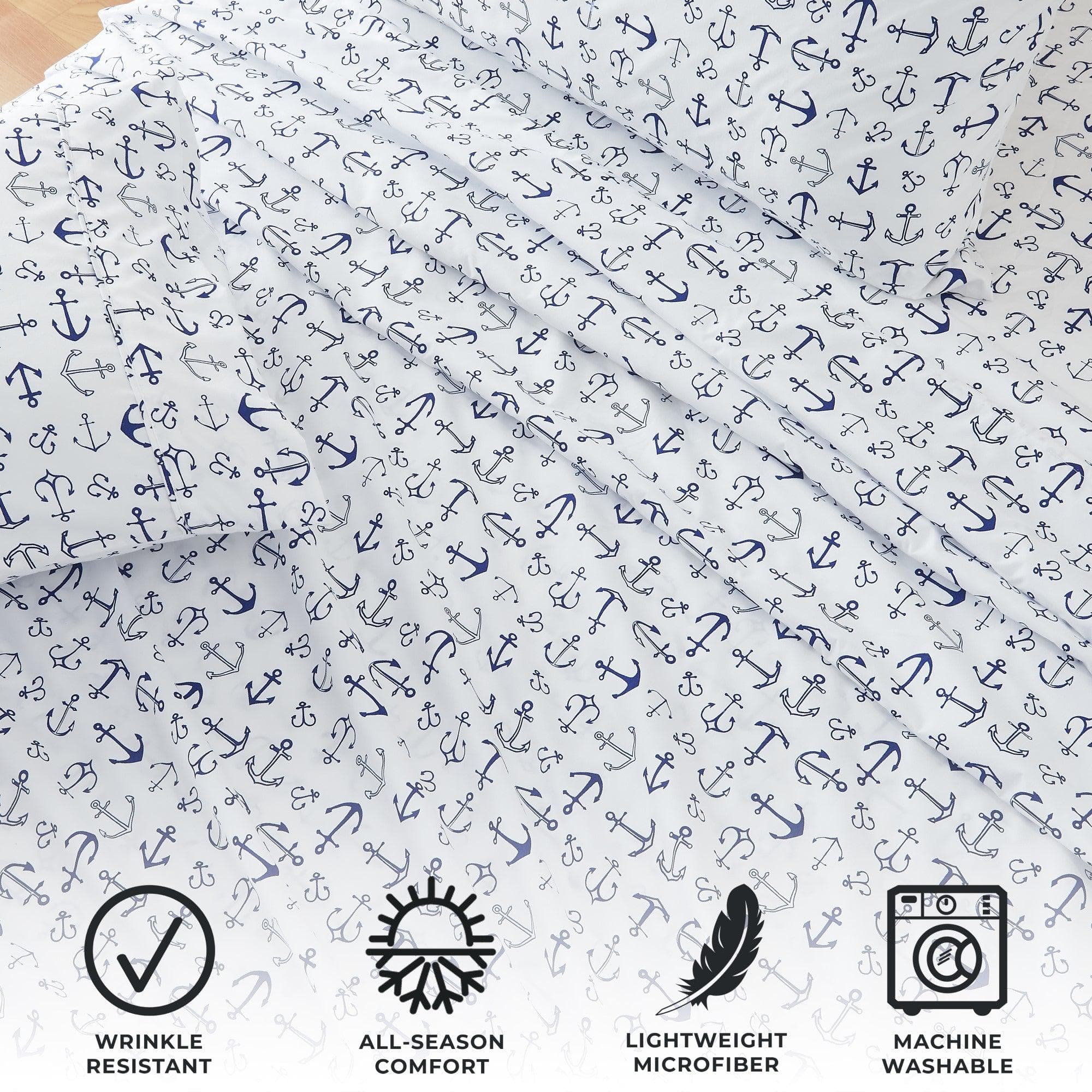 4-Piece Coastal Microfiber Sheet - Newport Collection - Image 99