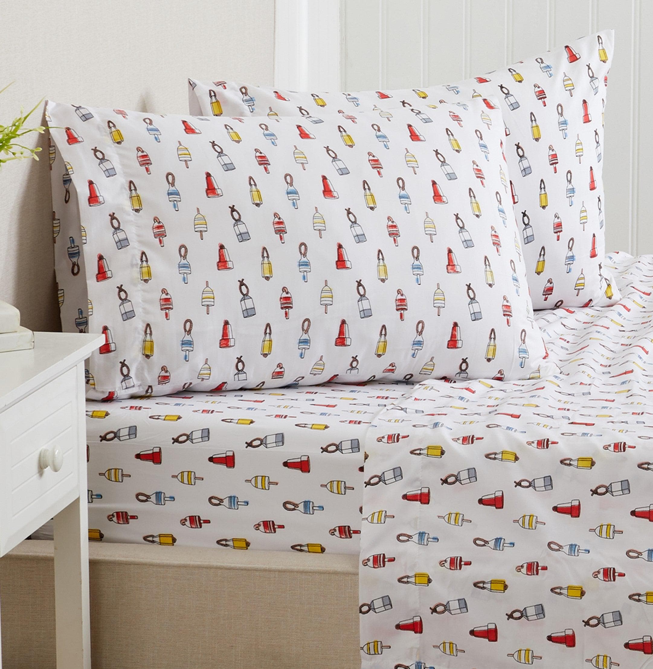4-Piece Coastal Microfiber Sheet Set - Nantucket Collection - Image 7