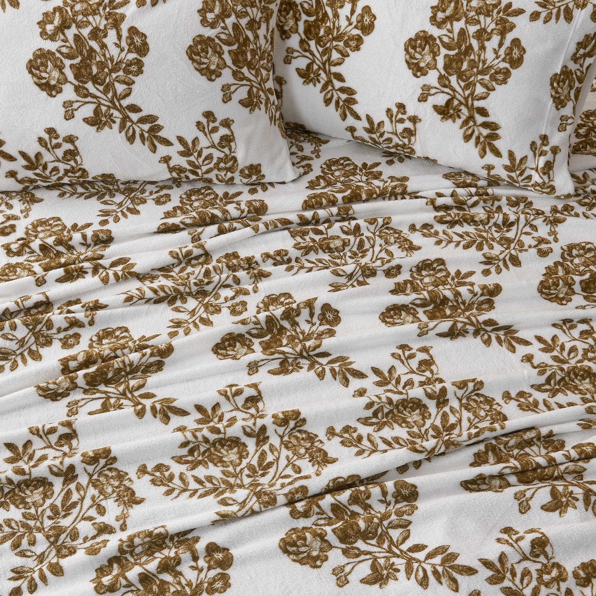 4-Piece Printed Plush Sheet Set - Velvet Luxe Collection - Image 121