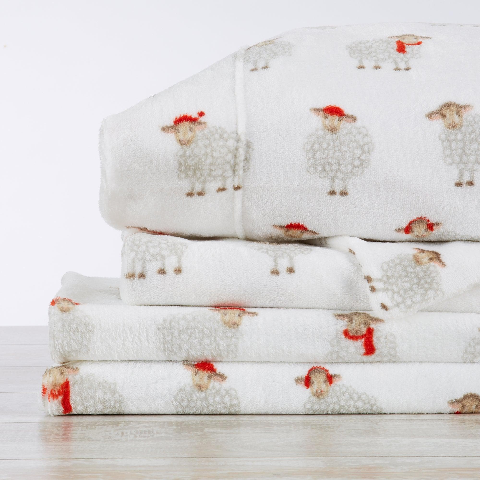 4-Piece Printed Plush Sheet Set - Velvet Luxe Collection - Image 51