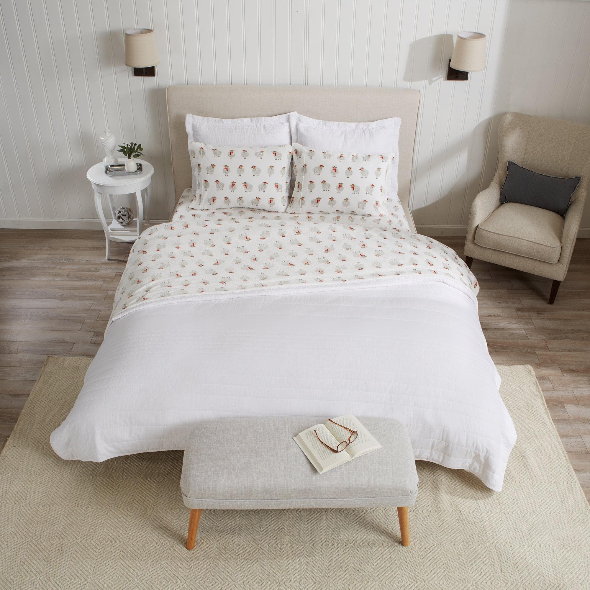 4-Piece Printed Plush Sheet Set - Velvet Luxe Collection - Image 52