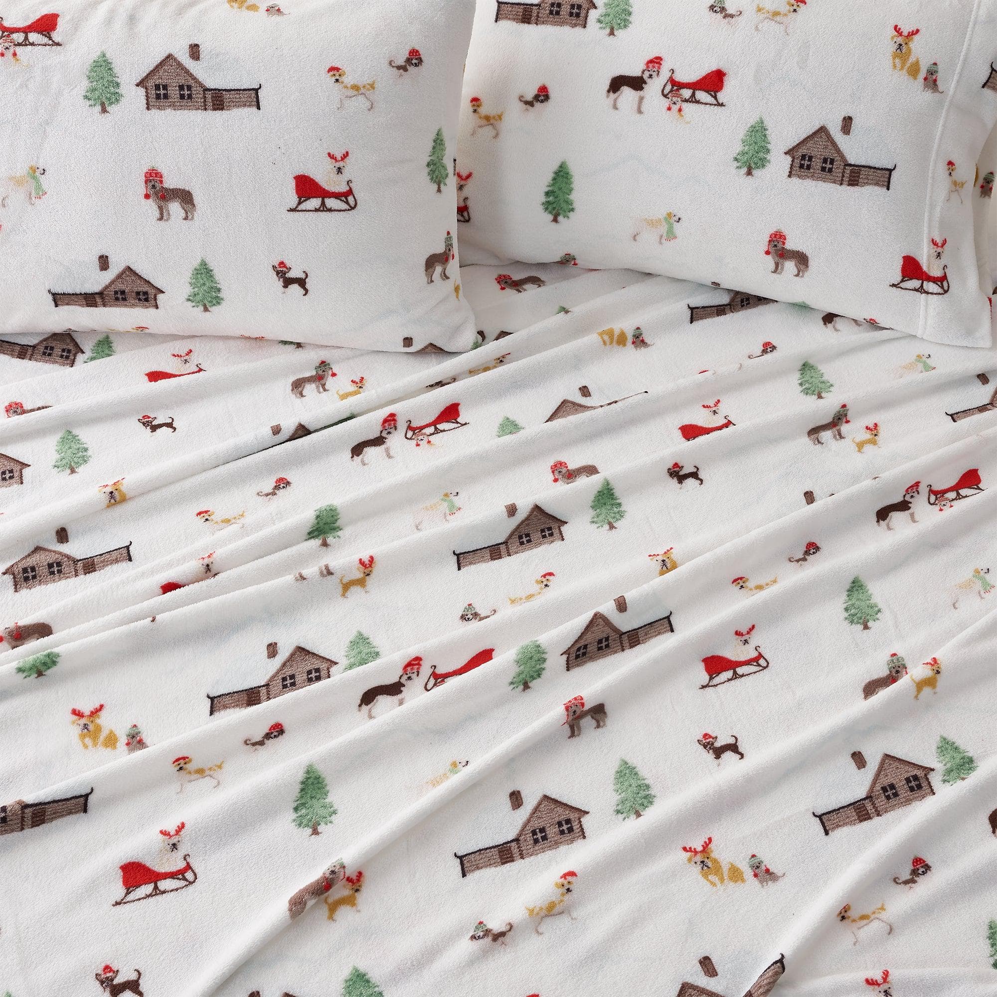 4-Piece Printed Plush Sheet Set - Velvet Luxe Collection - Image 98