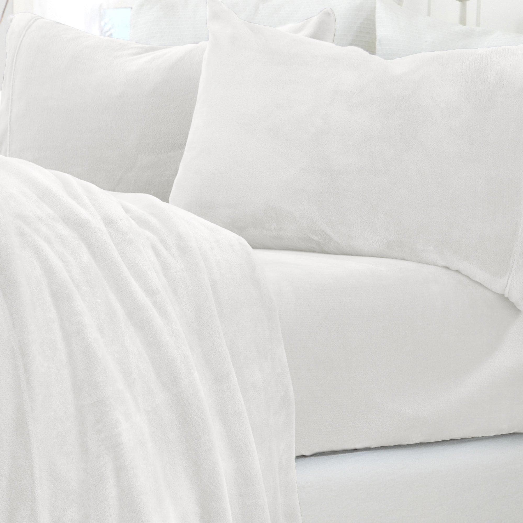 4-Piece Solid Plush Velvet Luxe Sheet Set - Image 98
