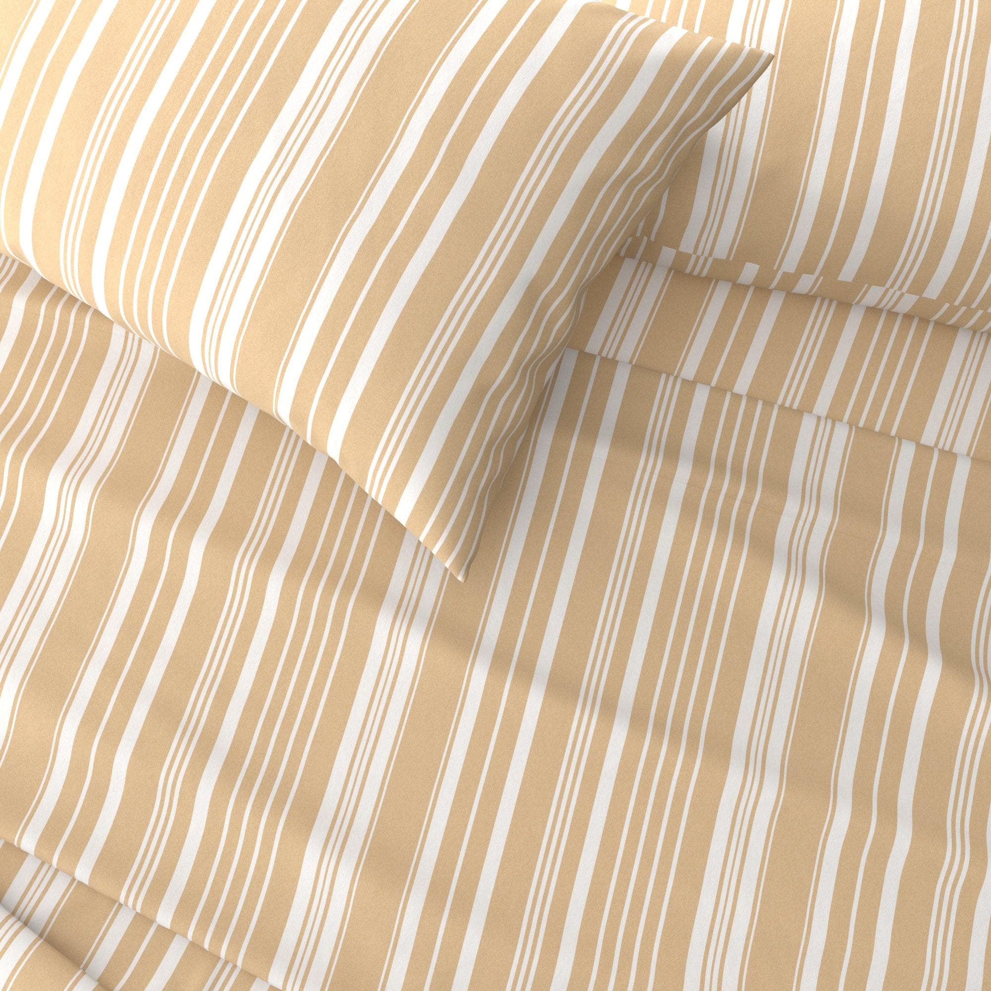 4-Piece Striped Microfiber Sheet Set - Elouise Collection - Image 64