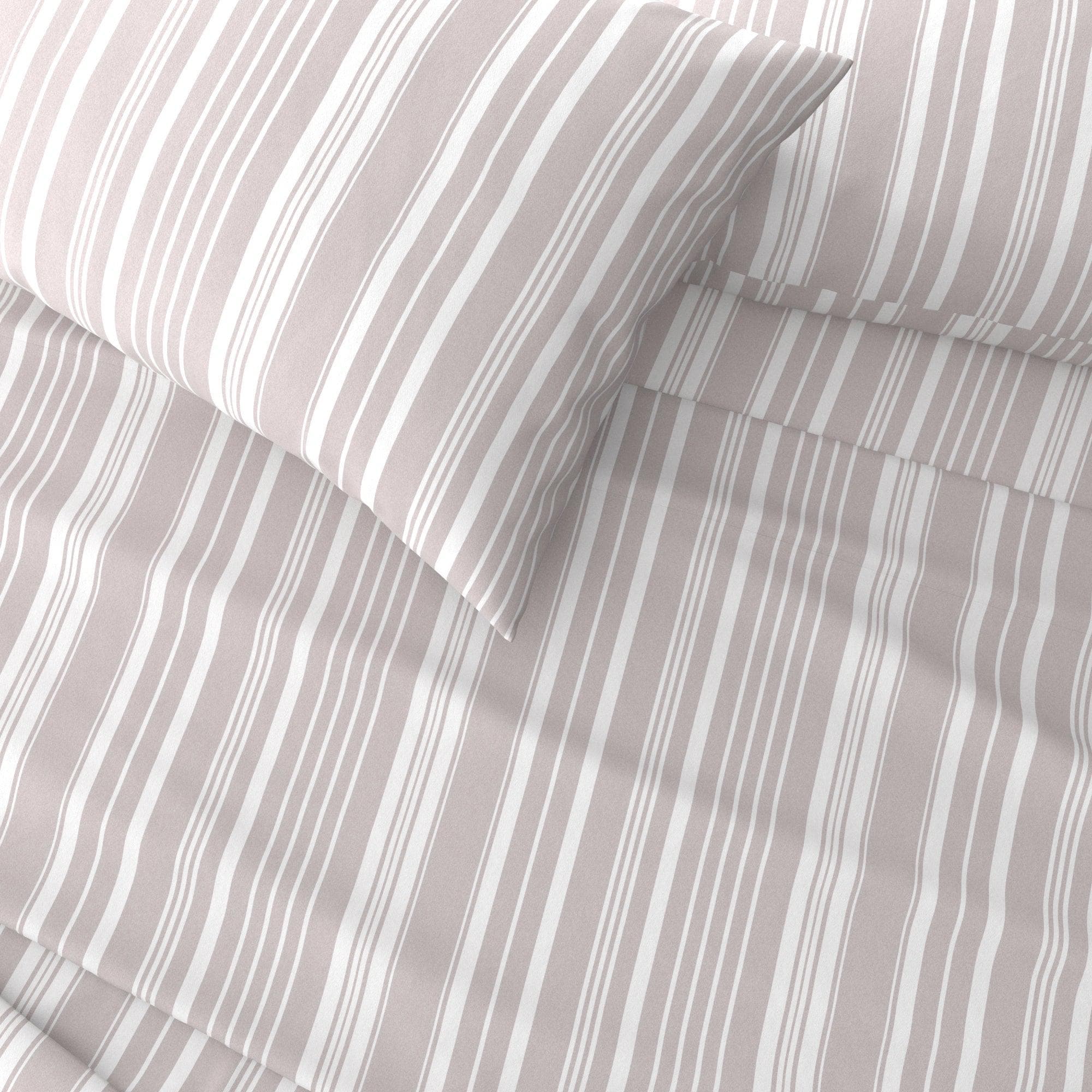 4-Piece Striped Microfiber Sheet Set - Elouise Collection - Image 9