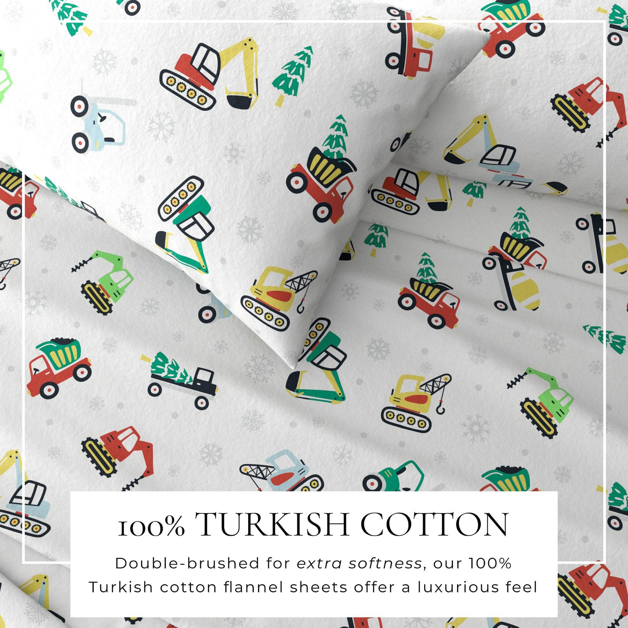4-Piece Turkish Cotton Christmas Flannel Sheet - Whittaker Collection - Image 21