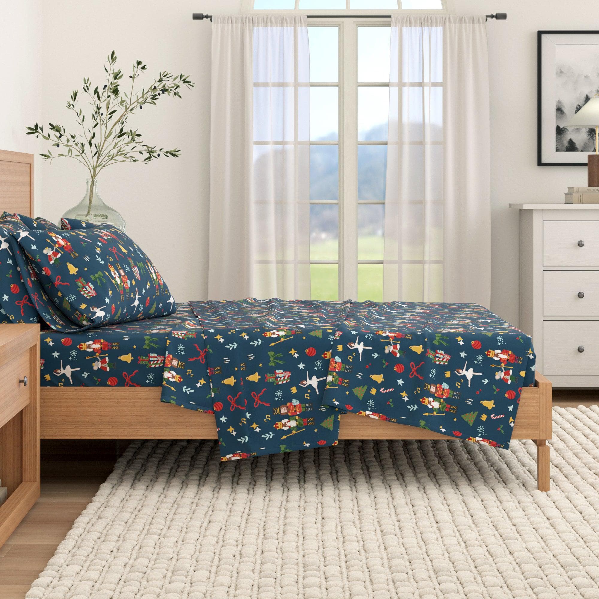 4-Piece Turkish Cotton Christmas Flannel Sheet - Whittaker Collection - Image 36
