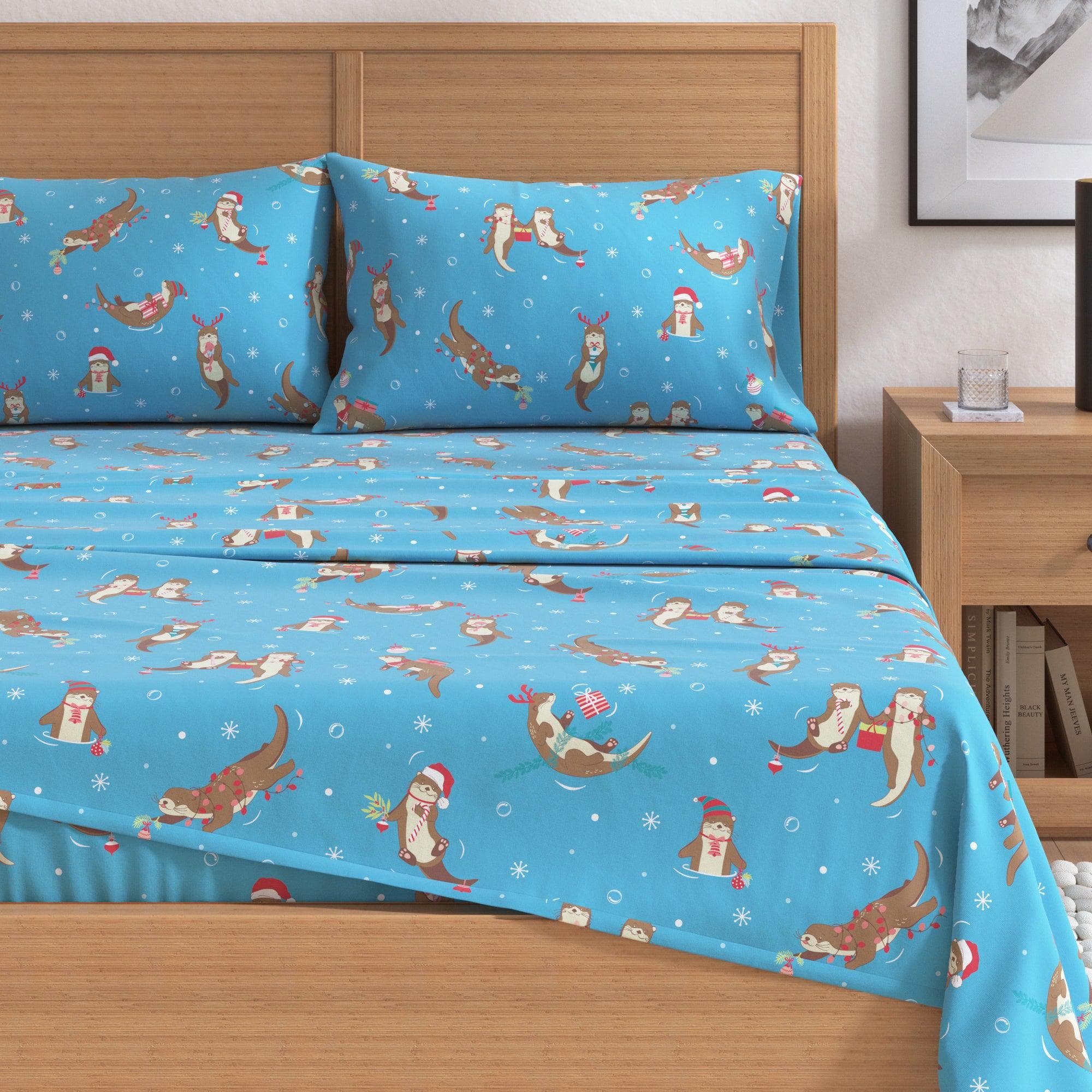 4-Piece Turkish Cotton Christmas Flannel Sheet - Whittaker Collection - Image 38