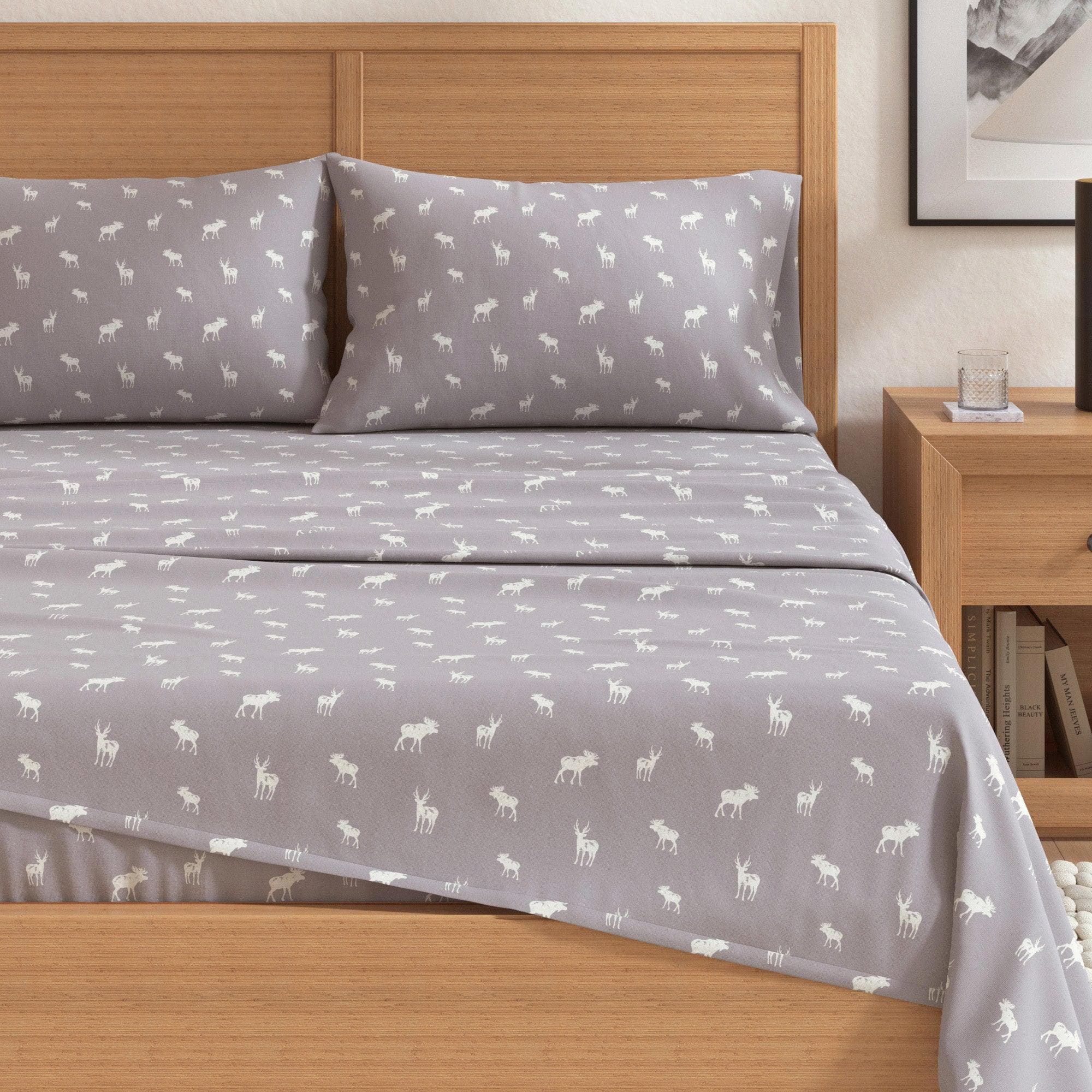 4-Piece Turkish Cotton Flannel Sheet - Lakeview Collection - Image 31