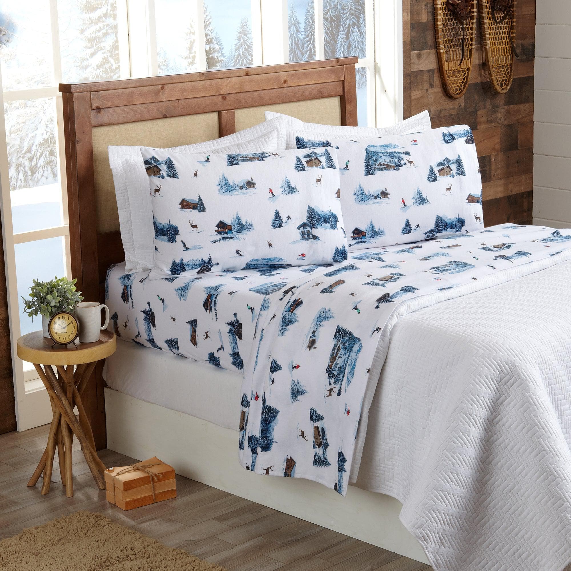 4-Piece Turkish Cotton Flannel Sheet - Lakeview Collection - Image 4
