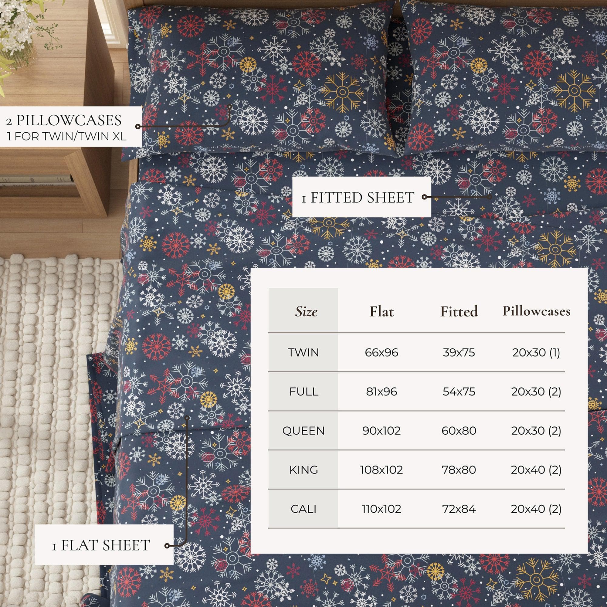 4-Piece Turkish Cotton Flannel Sheet - Lakeview Collection - Image 45