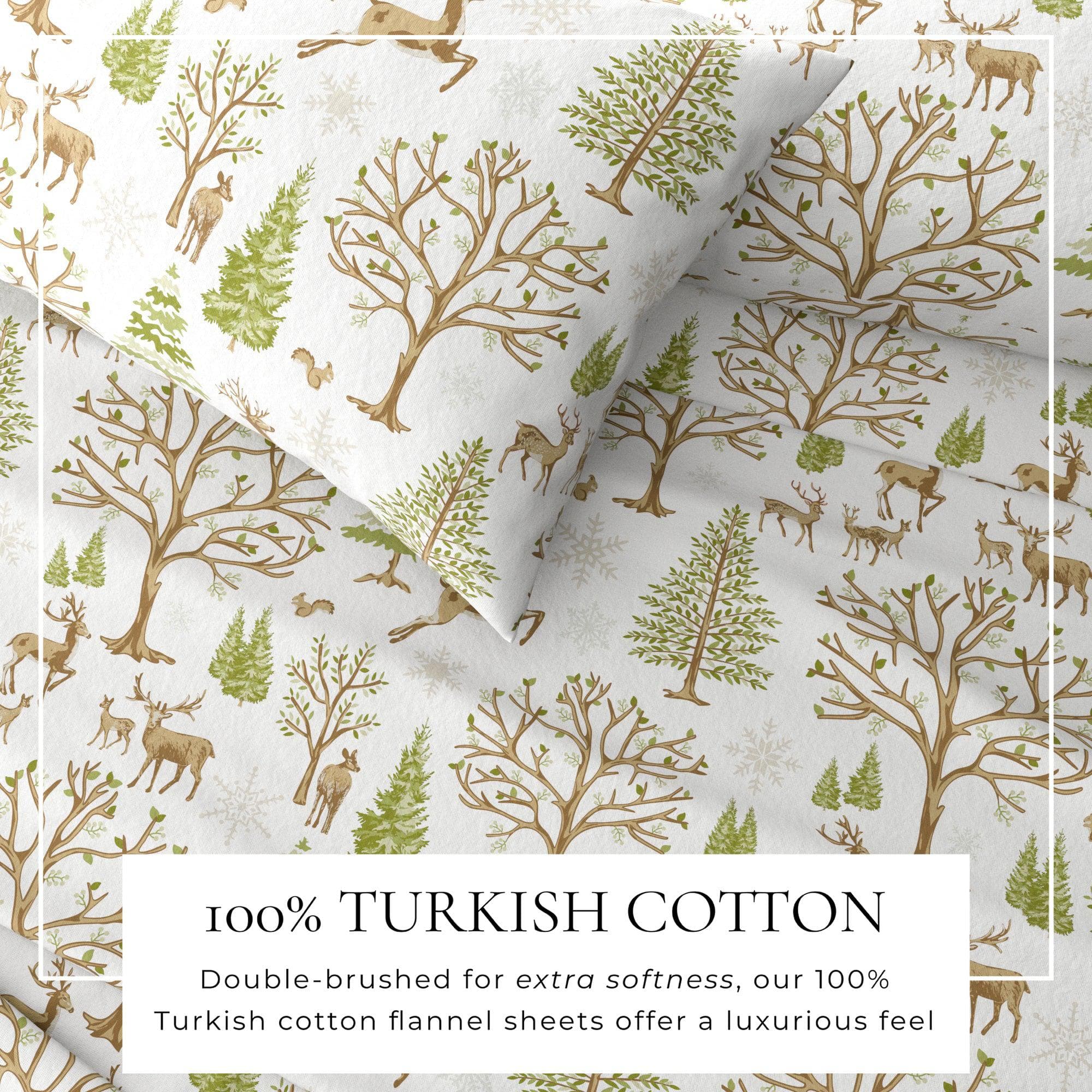 4-Piece Turkish Cotton Flannel Sheet - Lakeview Collection - Image 68
