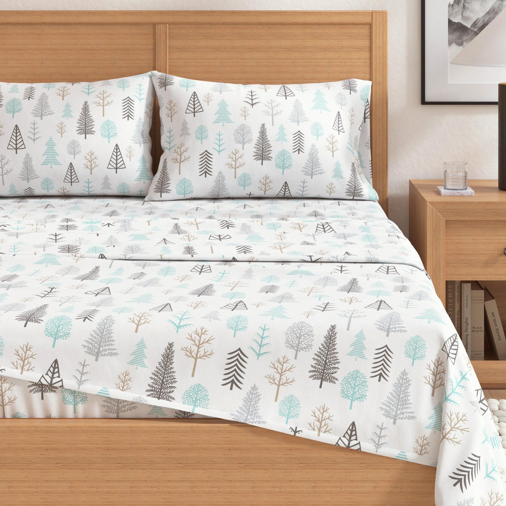 4-Piece Turkish Cotton Flannel Sheet - Lakeview Collection - Image 73