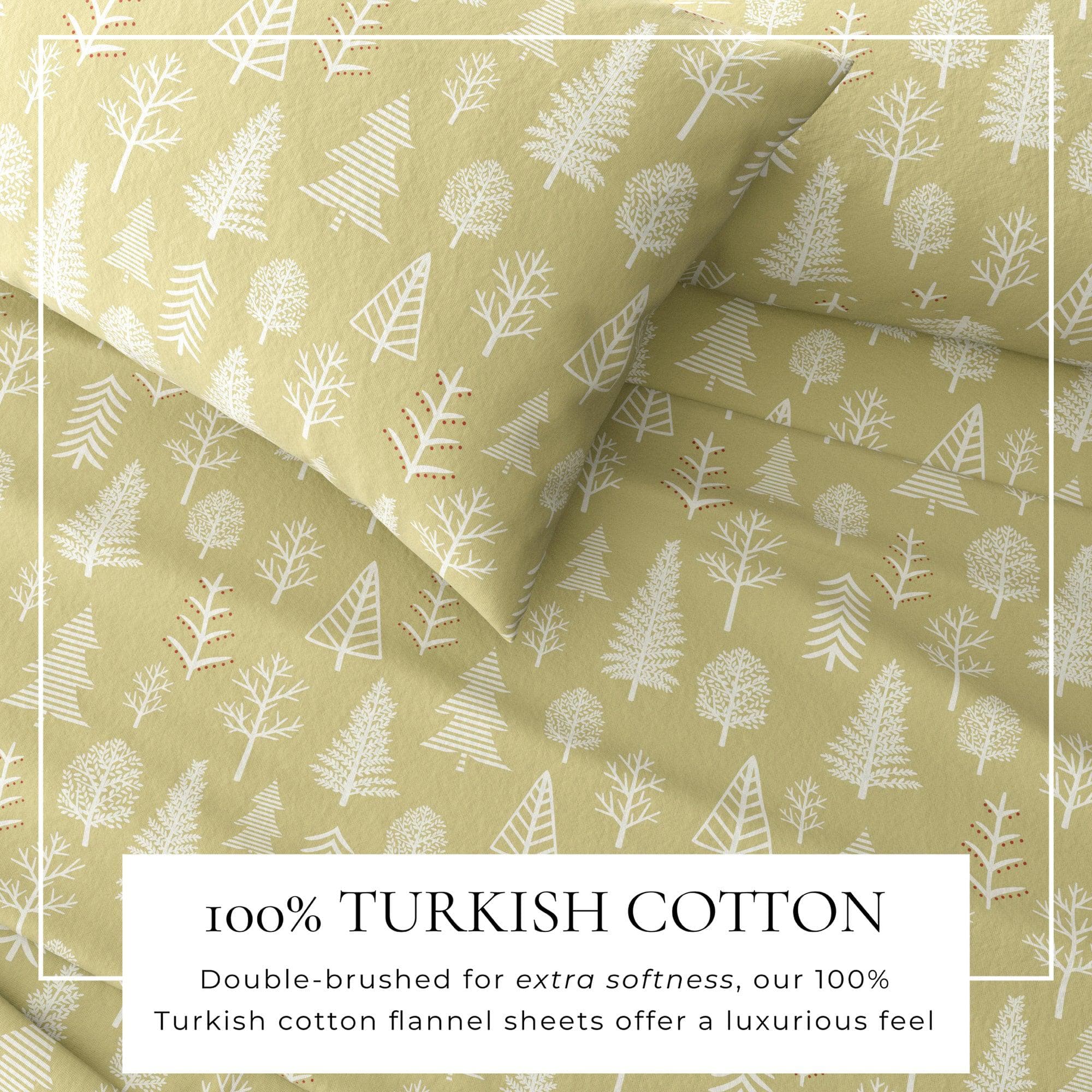 4-Piece Turkish Cotton Flannel Sheet - Lakeview Collection - Image 80