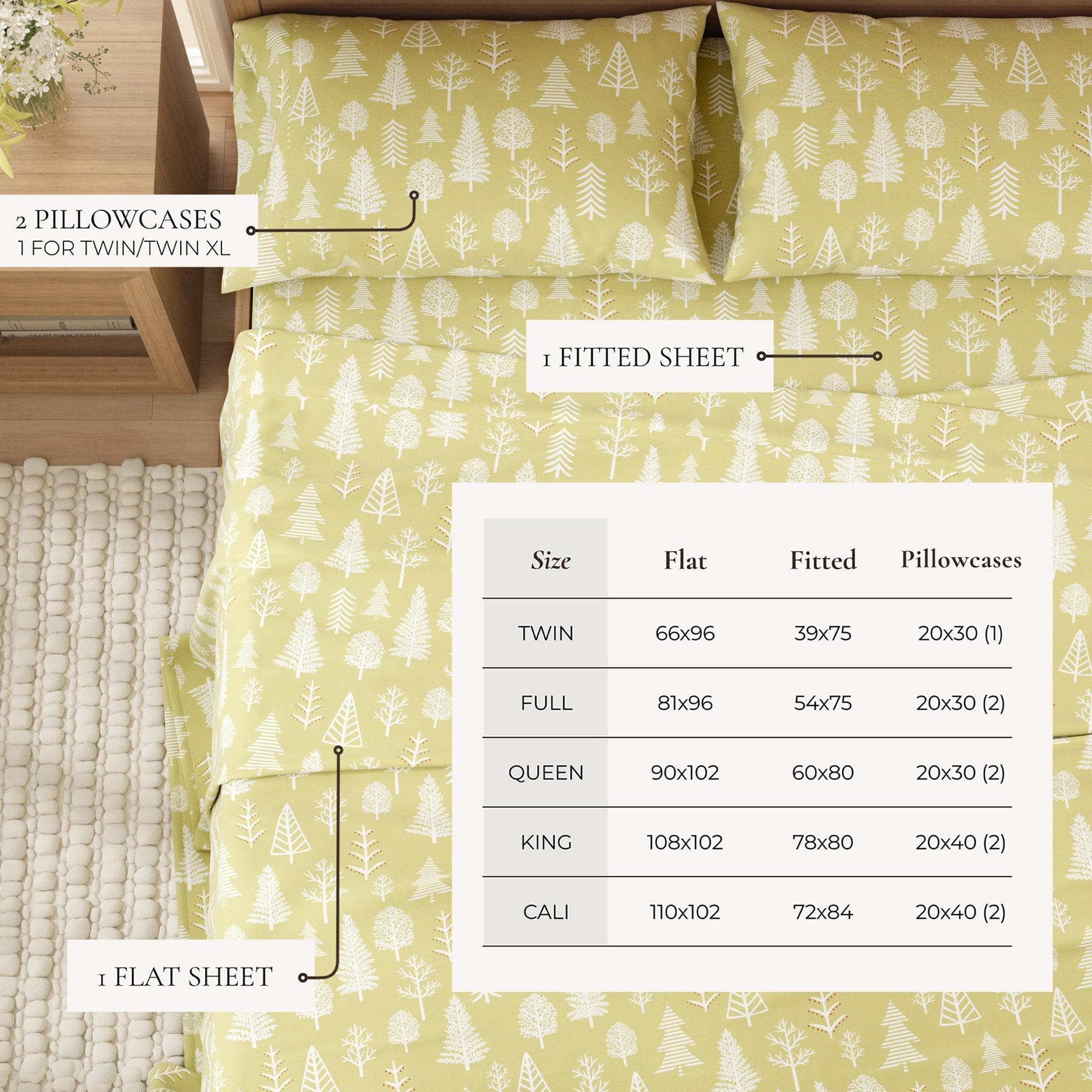 4-Piece Turkish Cotton Flannel Sheet - Lakeview Collection - Image 81