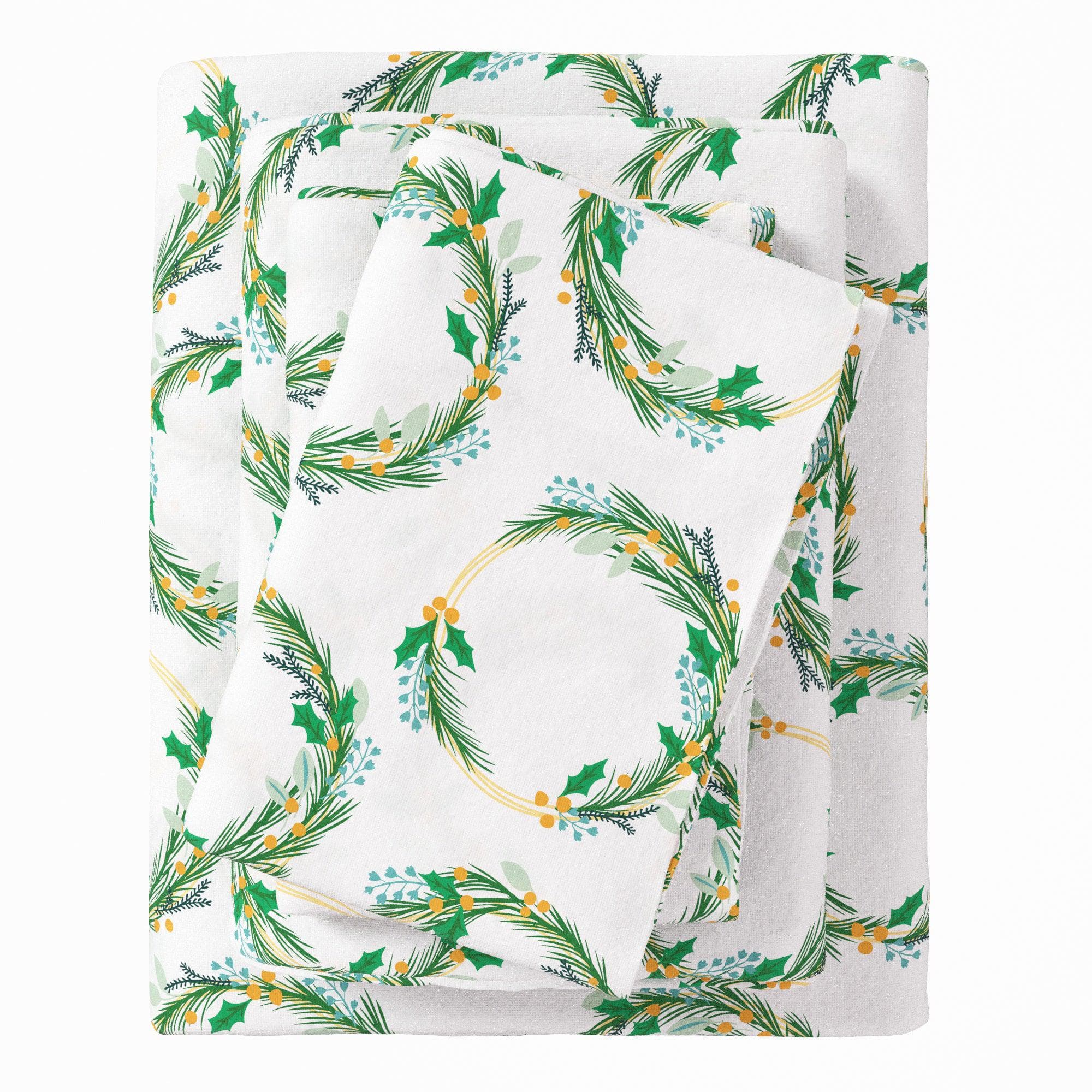 4-Piece Turkish Cotton Flannel Sheet - Lakeview Collection - Image 84