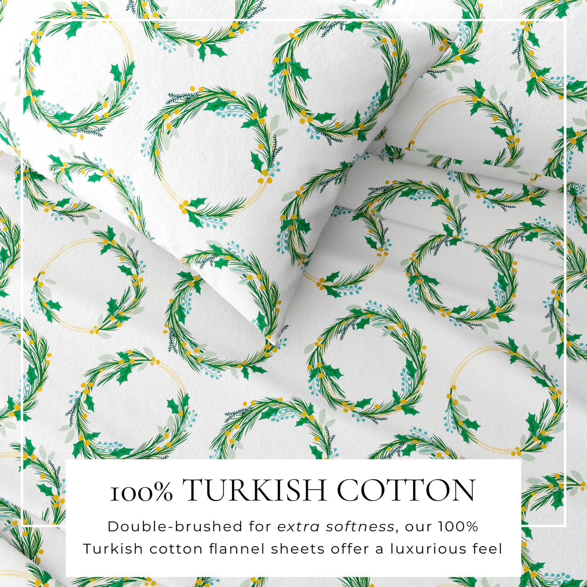 4-Piece Turkish Cotton Flannel Sheet - Lakeview Collection - Image 86