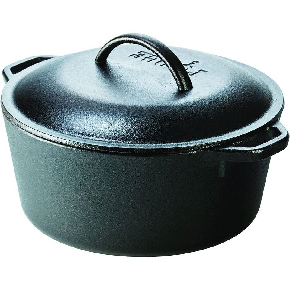 5-Piece Cast Iron Cookware Set with Dutch Oven Griddle and Skillets Made in USA - Image 5