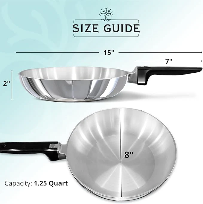 8-Inch Chef Skillet – Lightweight Cast Aluminum Frying Pan - Image 3