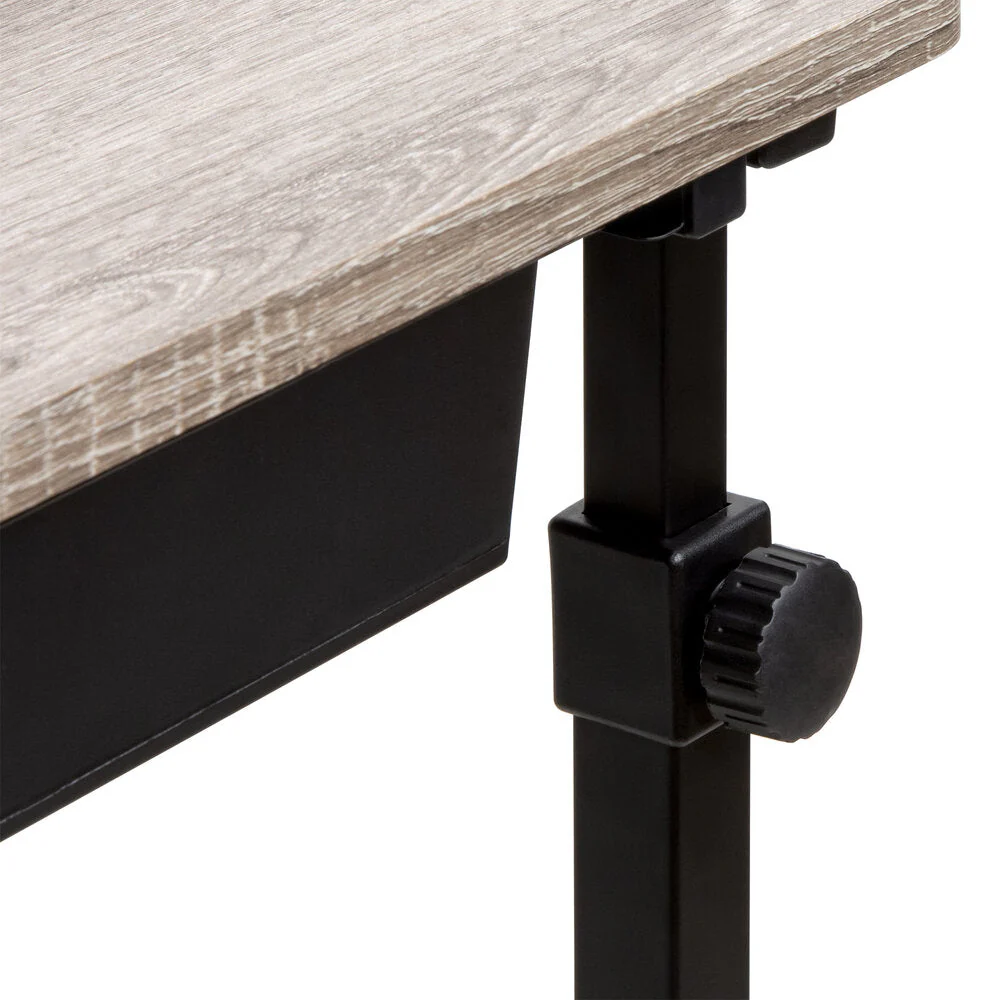 Adjustable Overbed Bedside Table with Wheels (Hospital and Home Medical Use) - Image 3