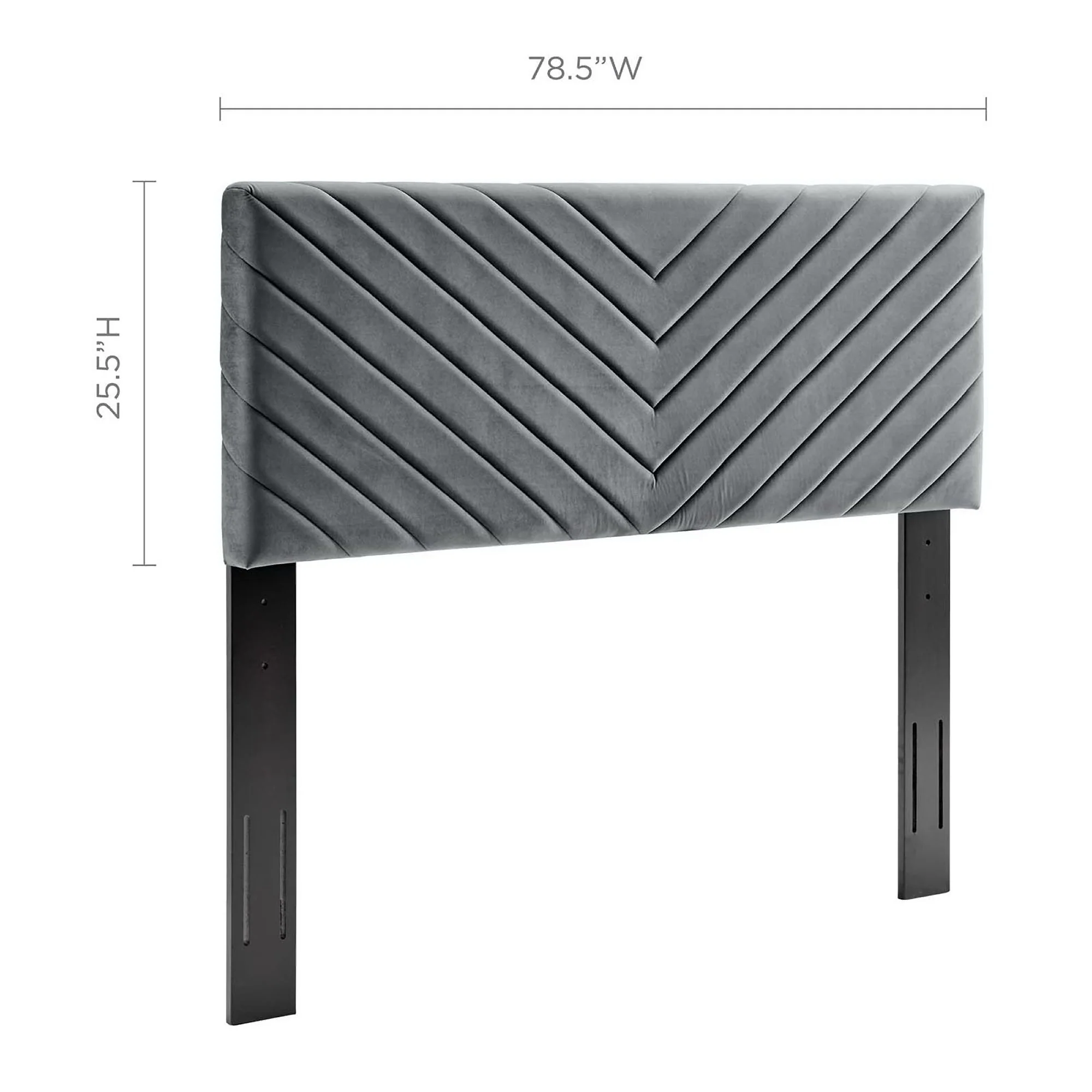 Alyson Angular Channel Tufted Performance Velvet Headboard by Modway - Image 13