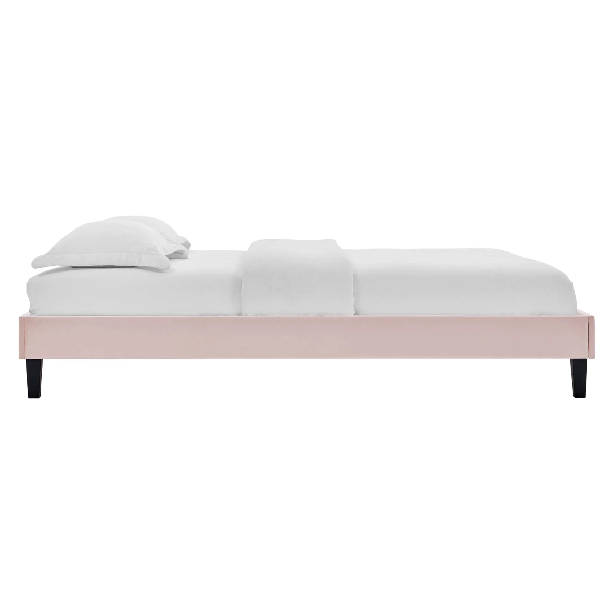 Amber Performance Velvet Queen Platform Bed by Modway - Image 7