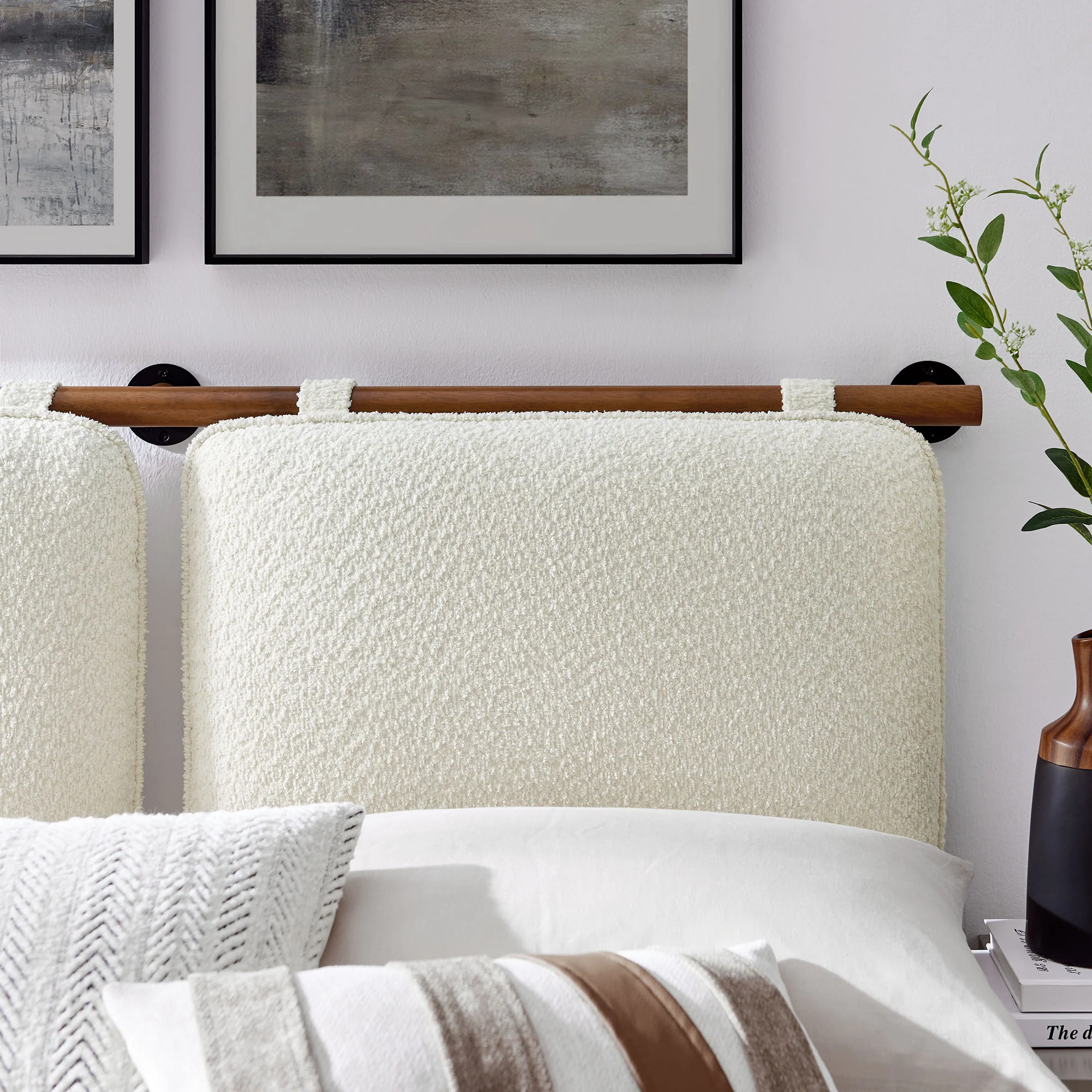 Anela Wall-Mounted Chenille Upholstered Full Headboard by Modway - Image 9